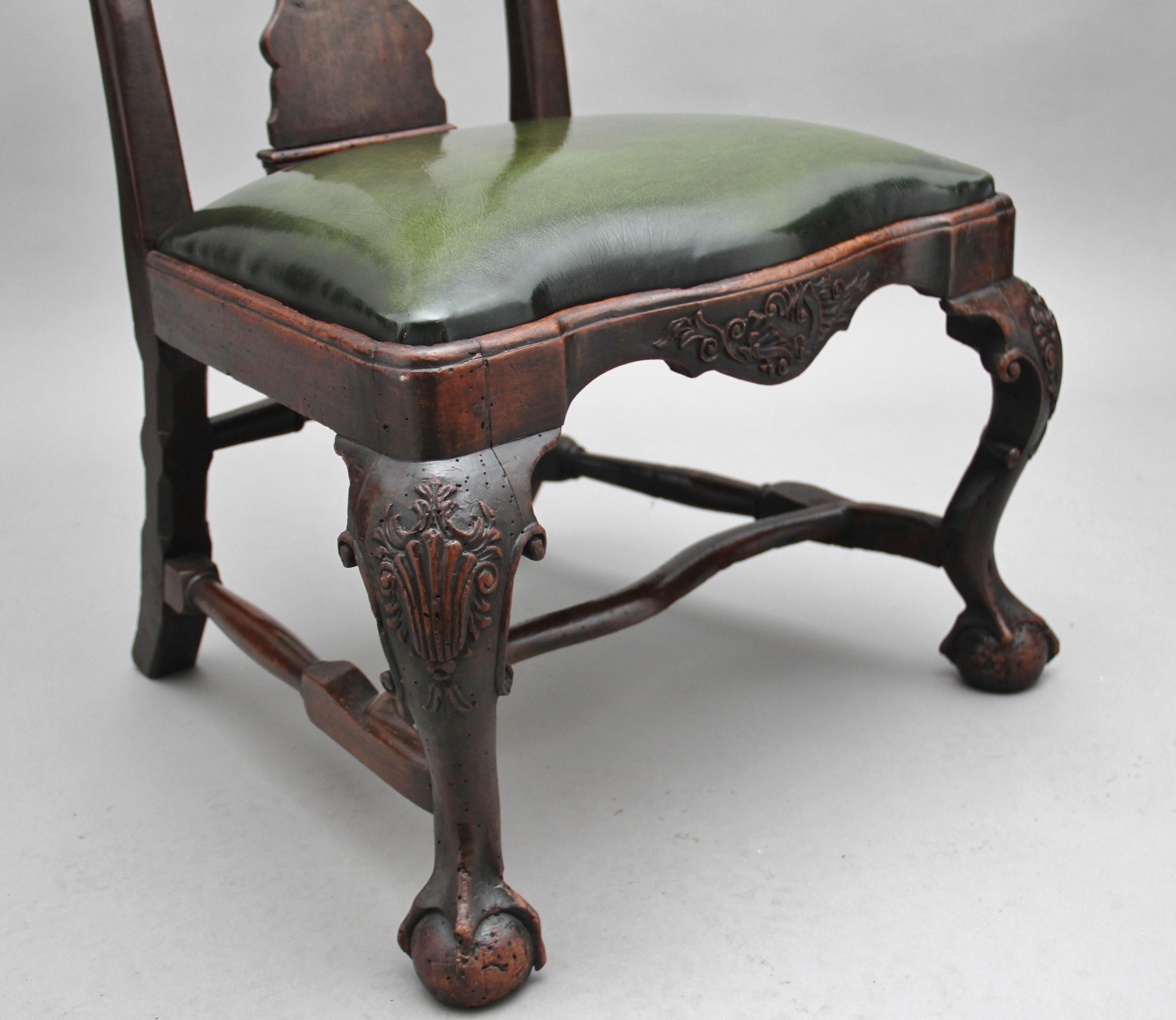 Pair of 18th Century Walnut Portuguese Chairs 2