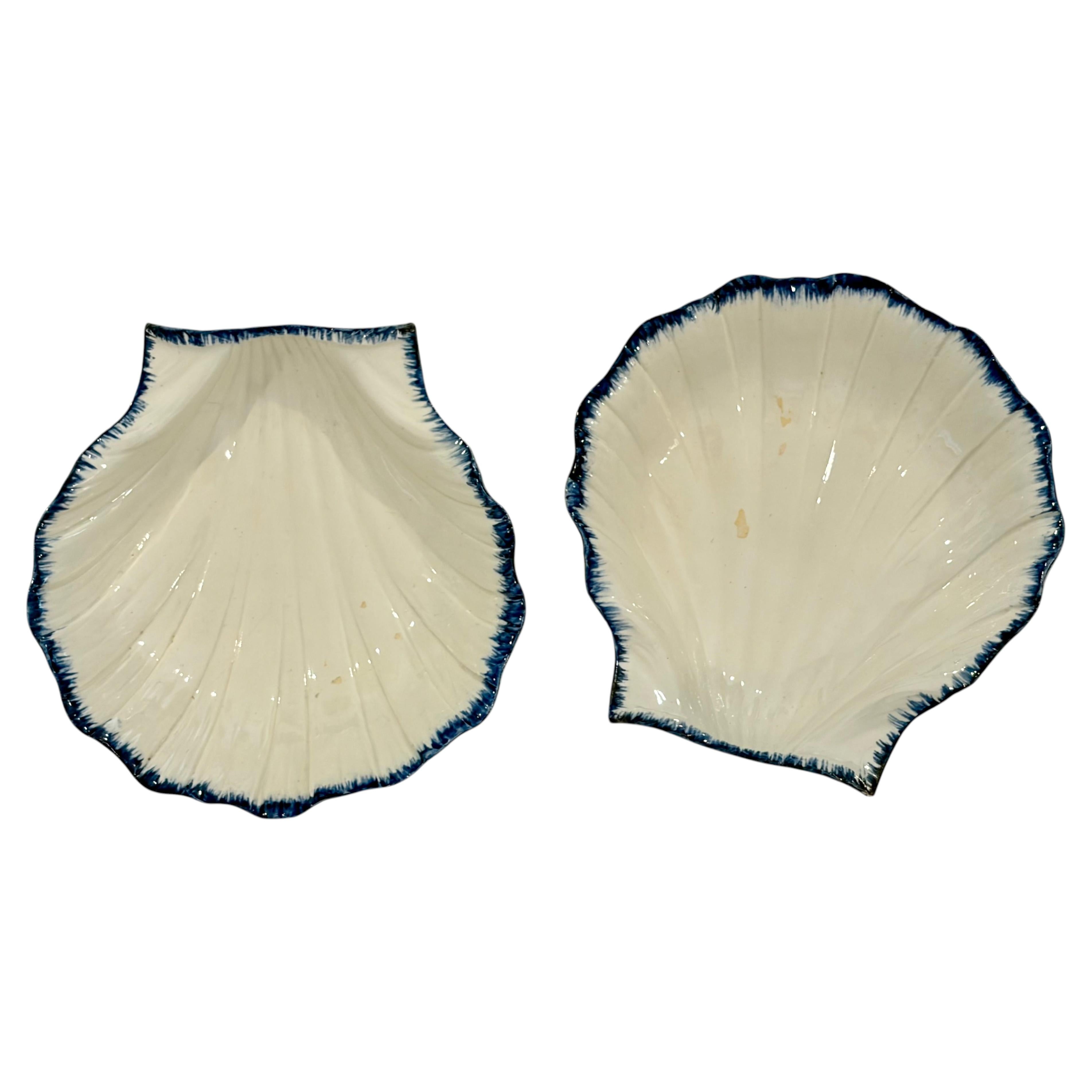 Pair of 18th Century Wedgwood Pearlware Shell Dishes For Sale