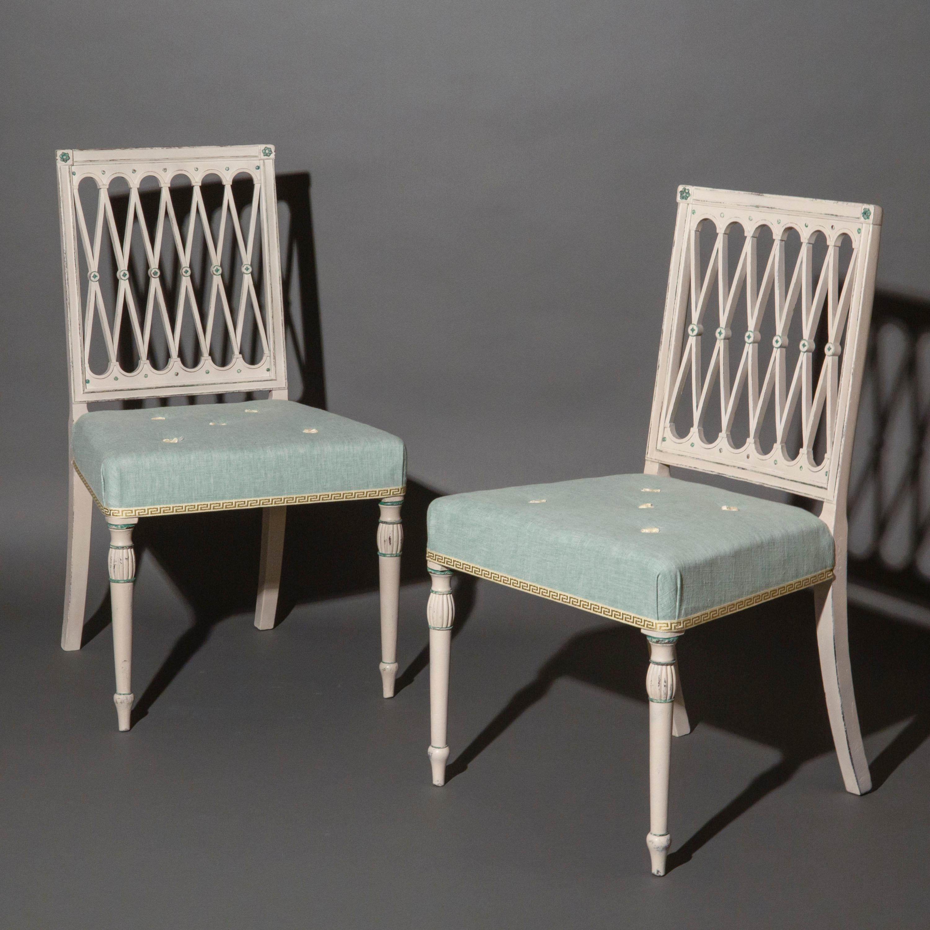 Pair of 18th Century White Painted Chairs 6