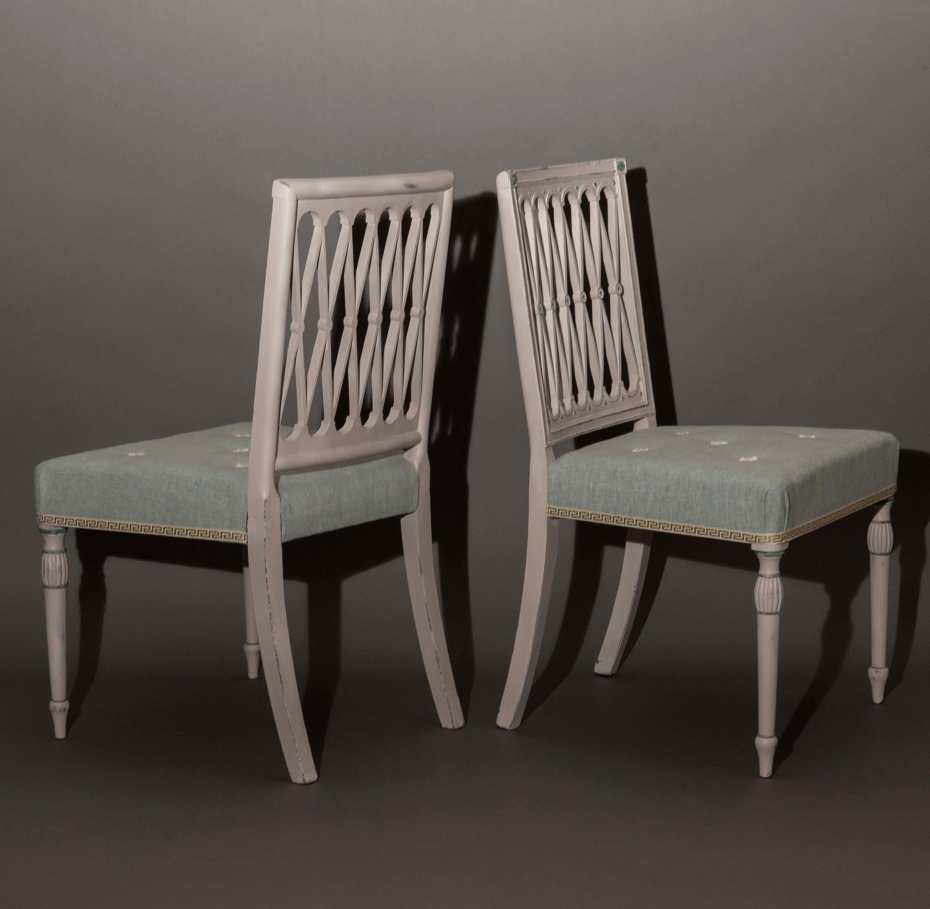 Pair of 18th Century White Painted Chairs 3