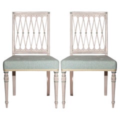 Pair of 18th Century White Painted Chairs