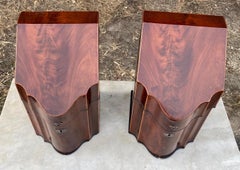 Pair of 18th-Early 19th Century Georgian Inlaid Mahogany Knife Boxes