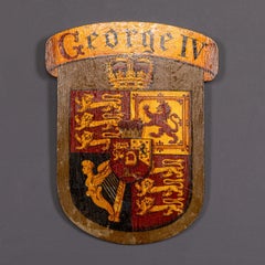 Pair Of 18thC English Hand Painted King George II & King George IV shields