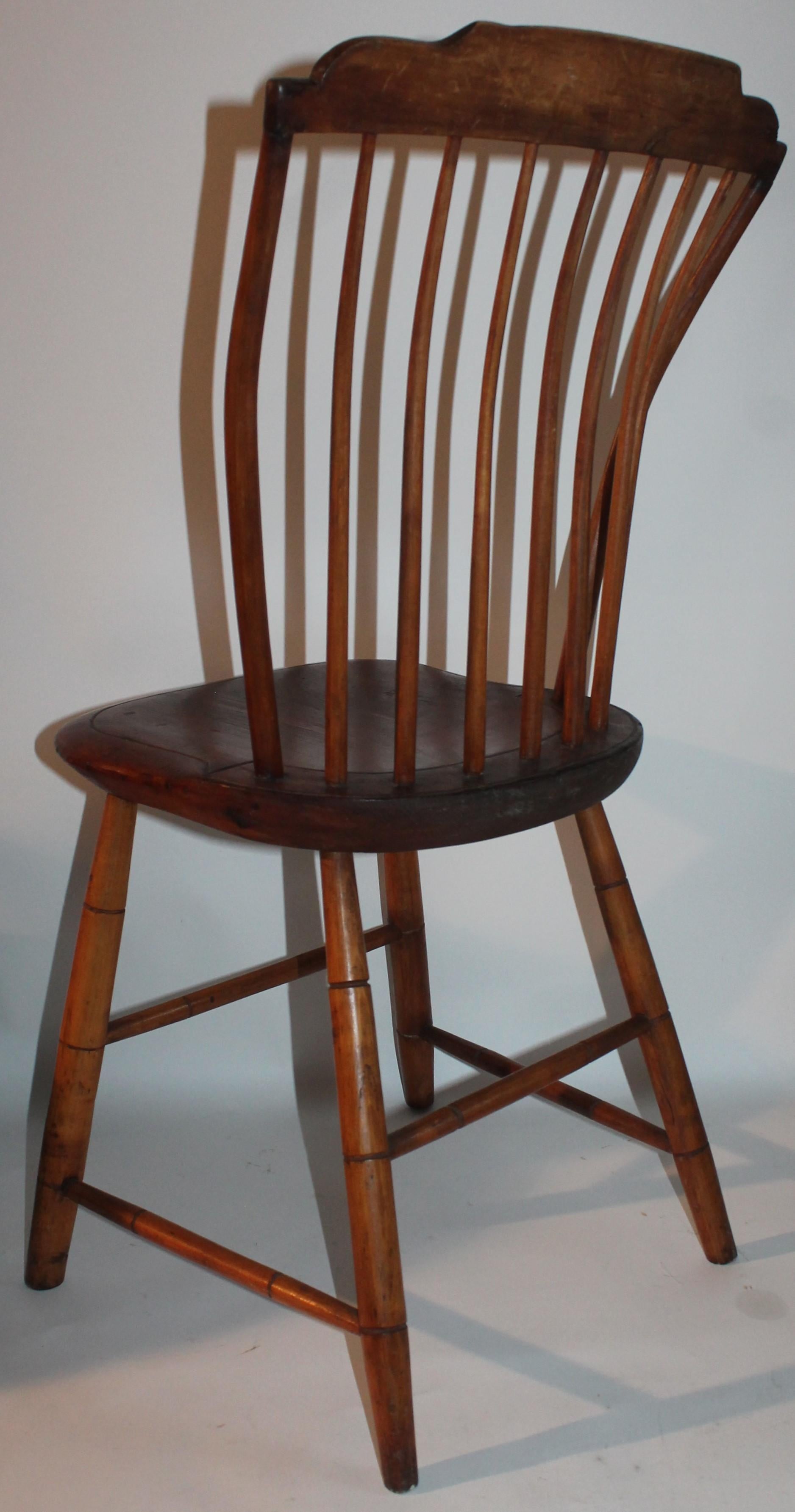 Hand-Crafted Pair of 18th Century Step Down Windsor Chairs