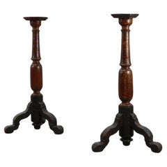 Pair of 18th‑Century French turned Church Pedestals
