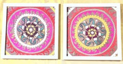 Pair of 19 Century Antique Silk Suzani Wall Hanging