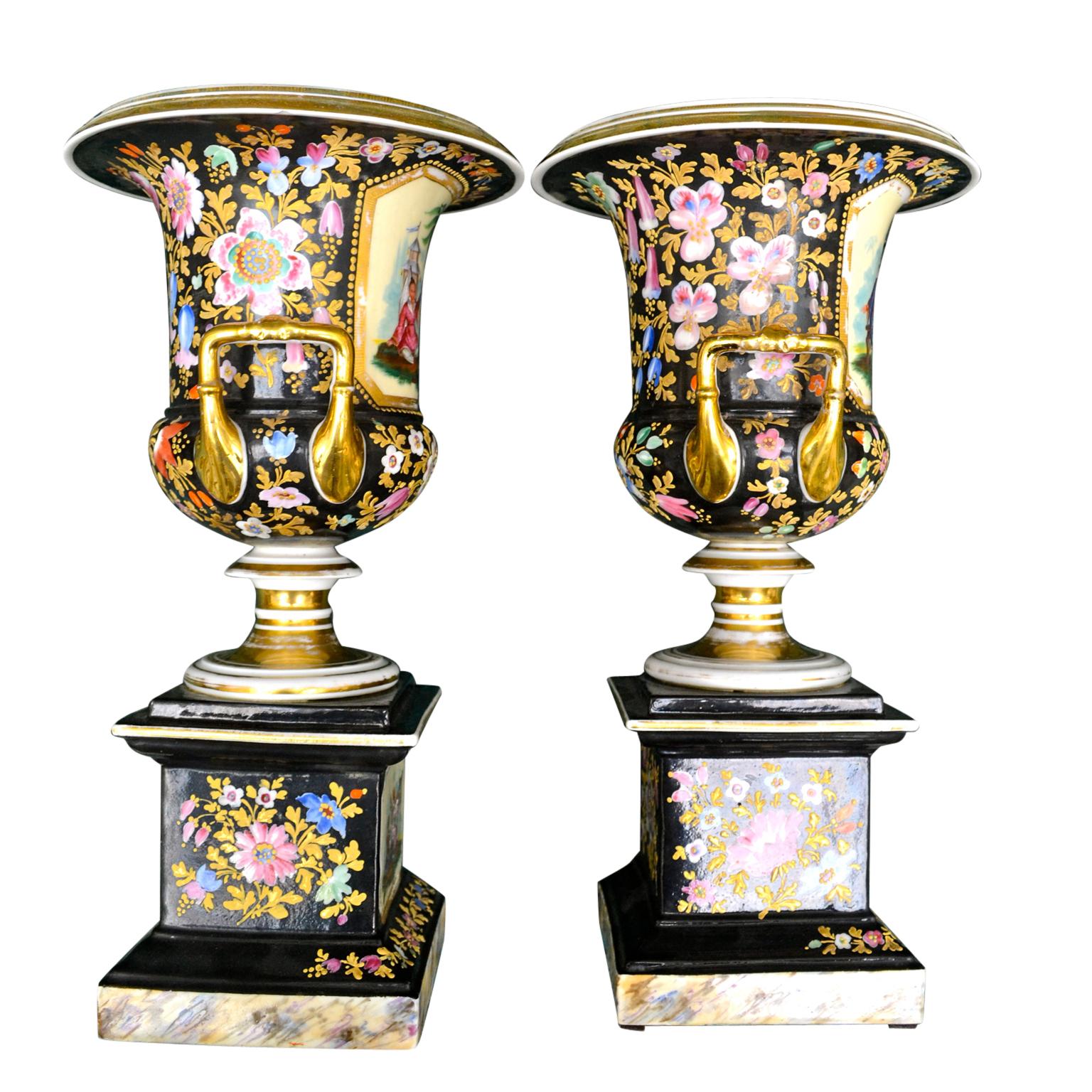 Glazed Pair of 19th Century French 