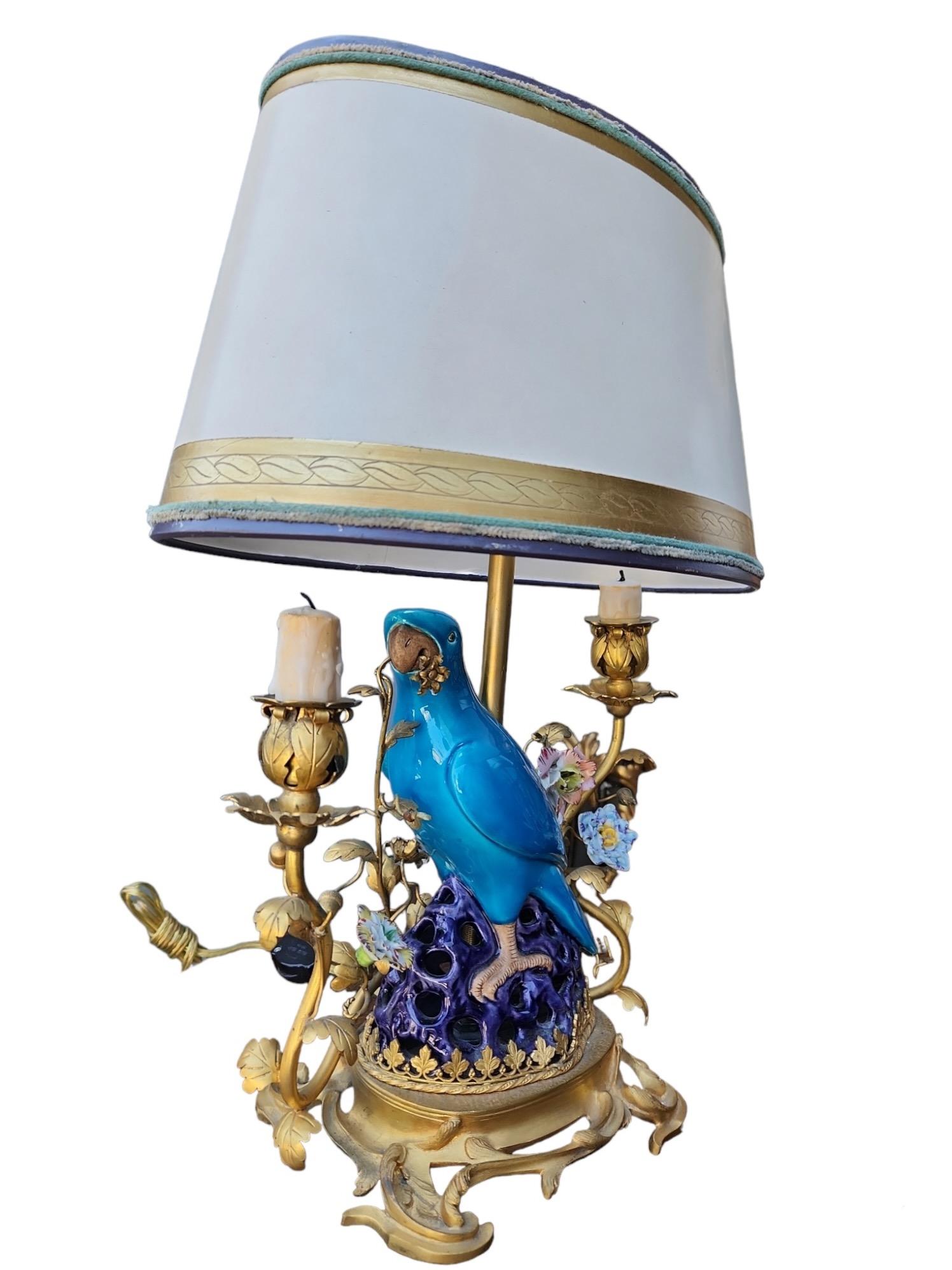lampada con pappagallo