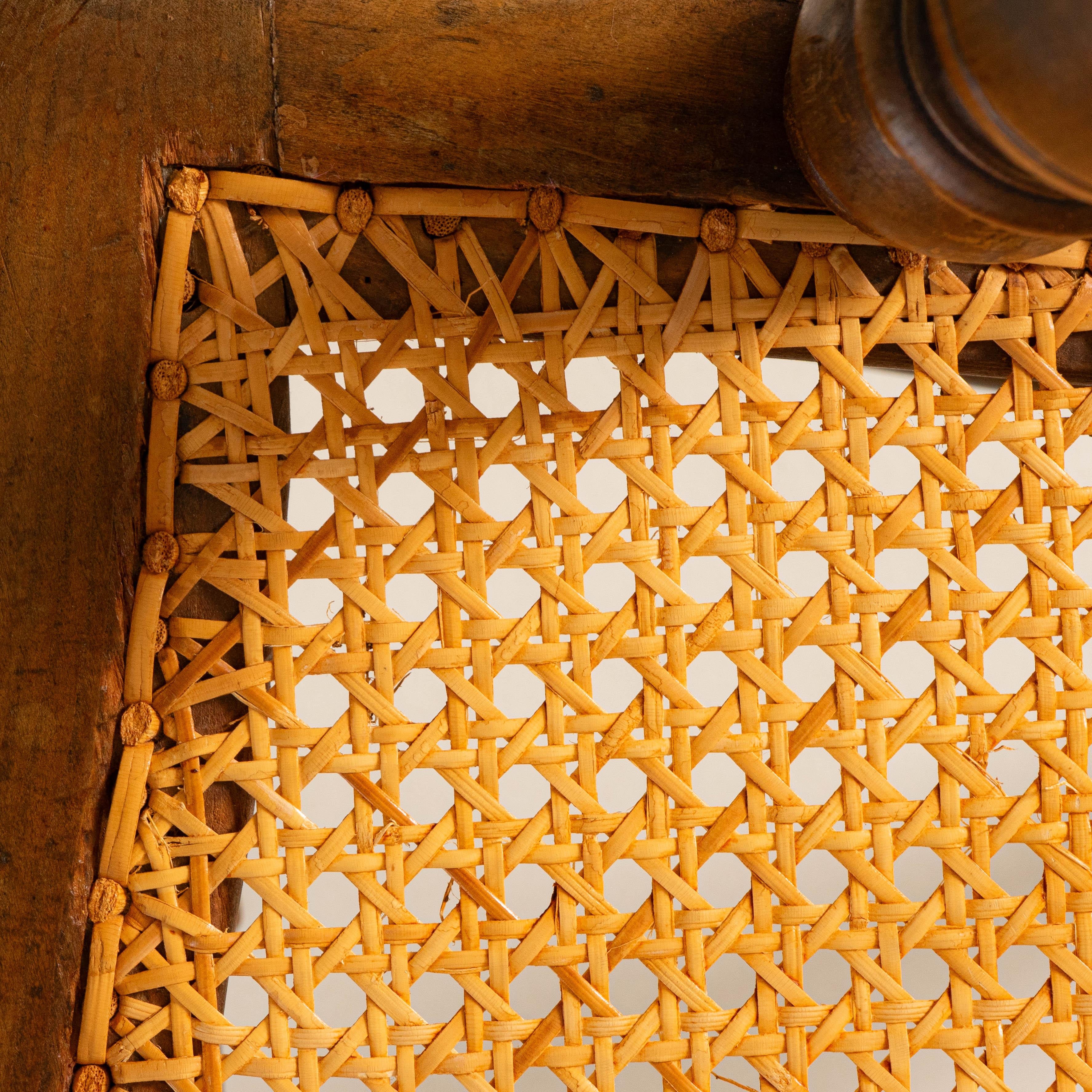 Pair of 1900s French Louis XIII Wooden Armchairs With Cane Seats & Backs im Angebot 11