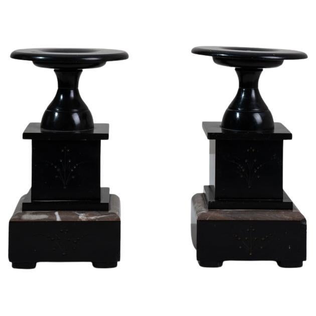 Coppia di cassoulet in marmo francesi del 1900