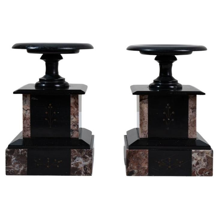 Coppia di cassoulet in marmo francesi del 1900