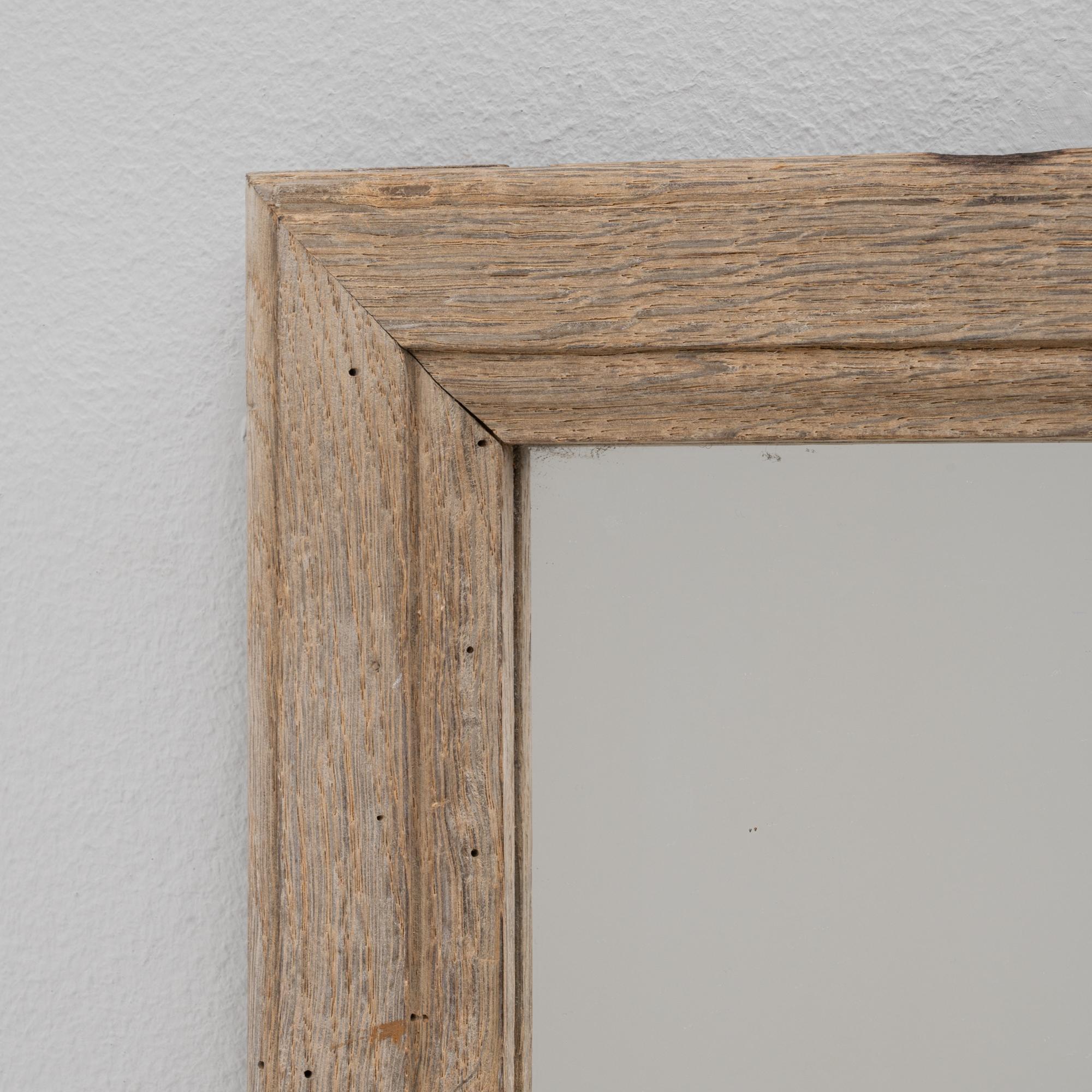 Coppia di specchi da parete francesi del 1900 in Oak in vendita 2