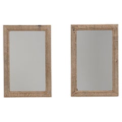 Pair Of 1900s French Oak Wall Mirrors