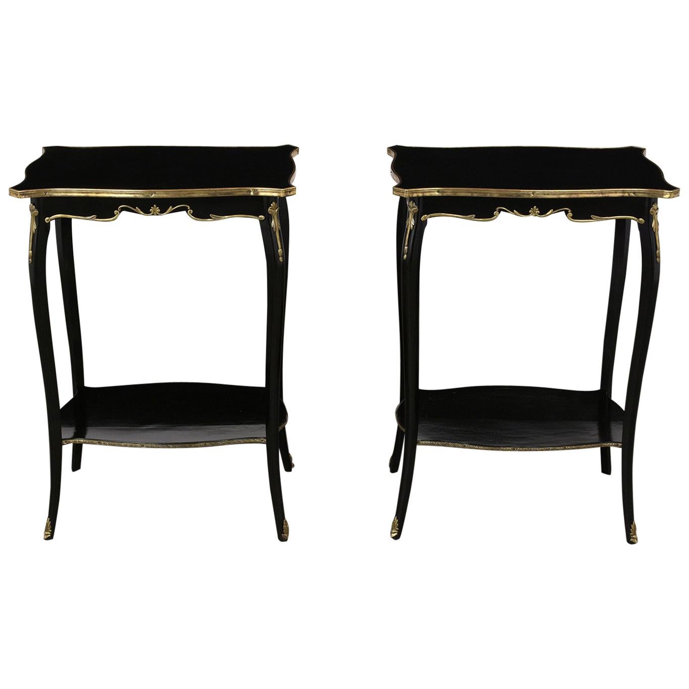 Pair of 1900s French Side Tables in Louis XV Style