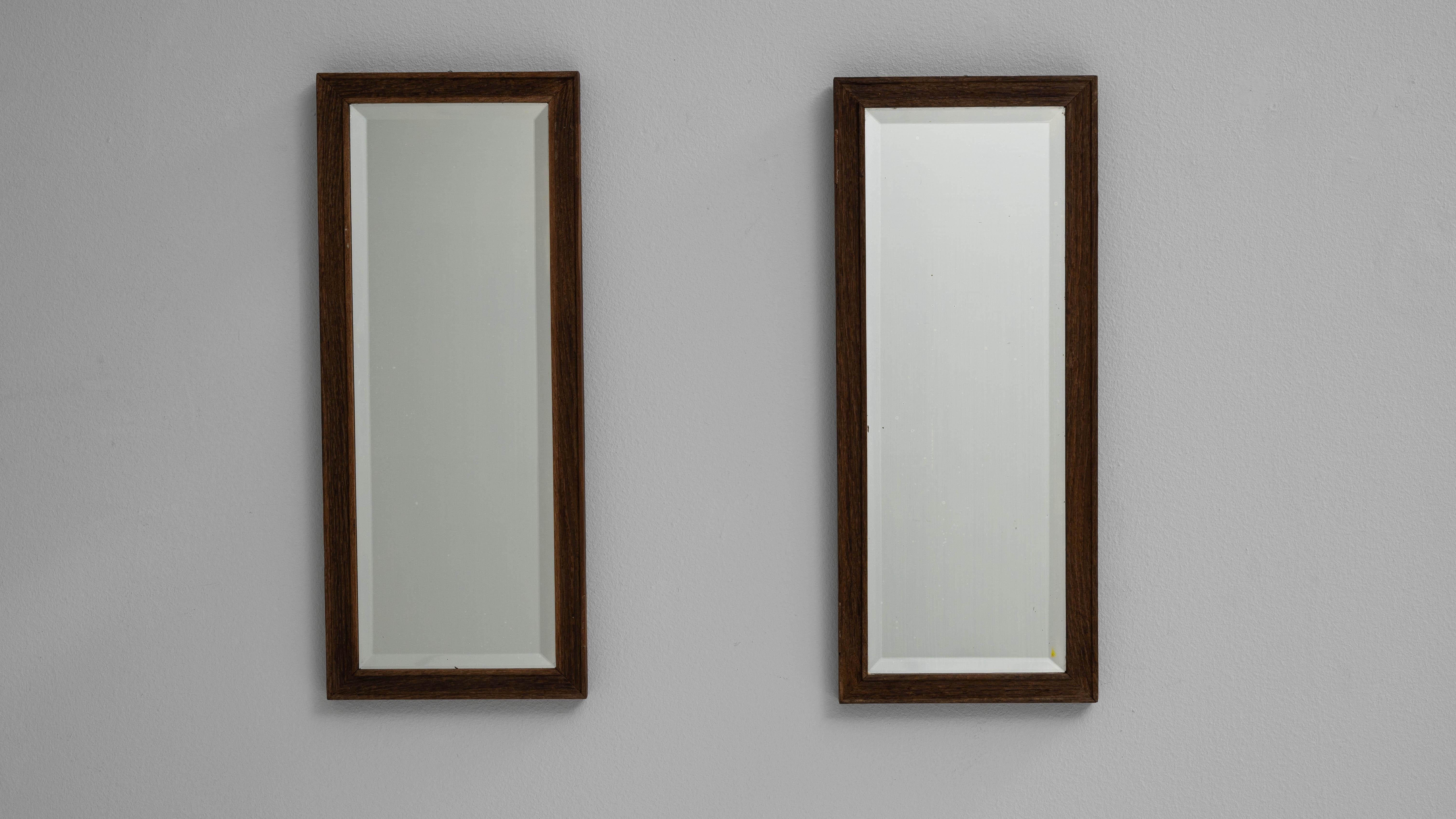 Coppia di specchi francesi in legno del 1900 in vendita 4