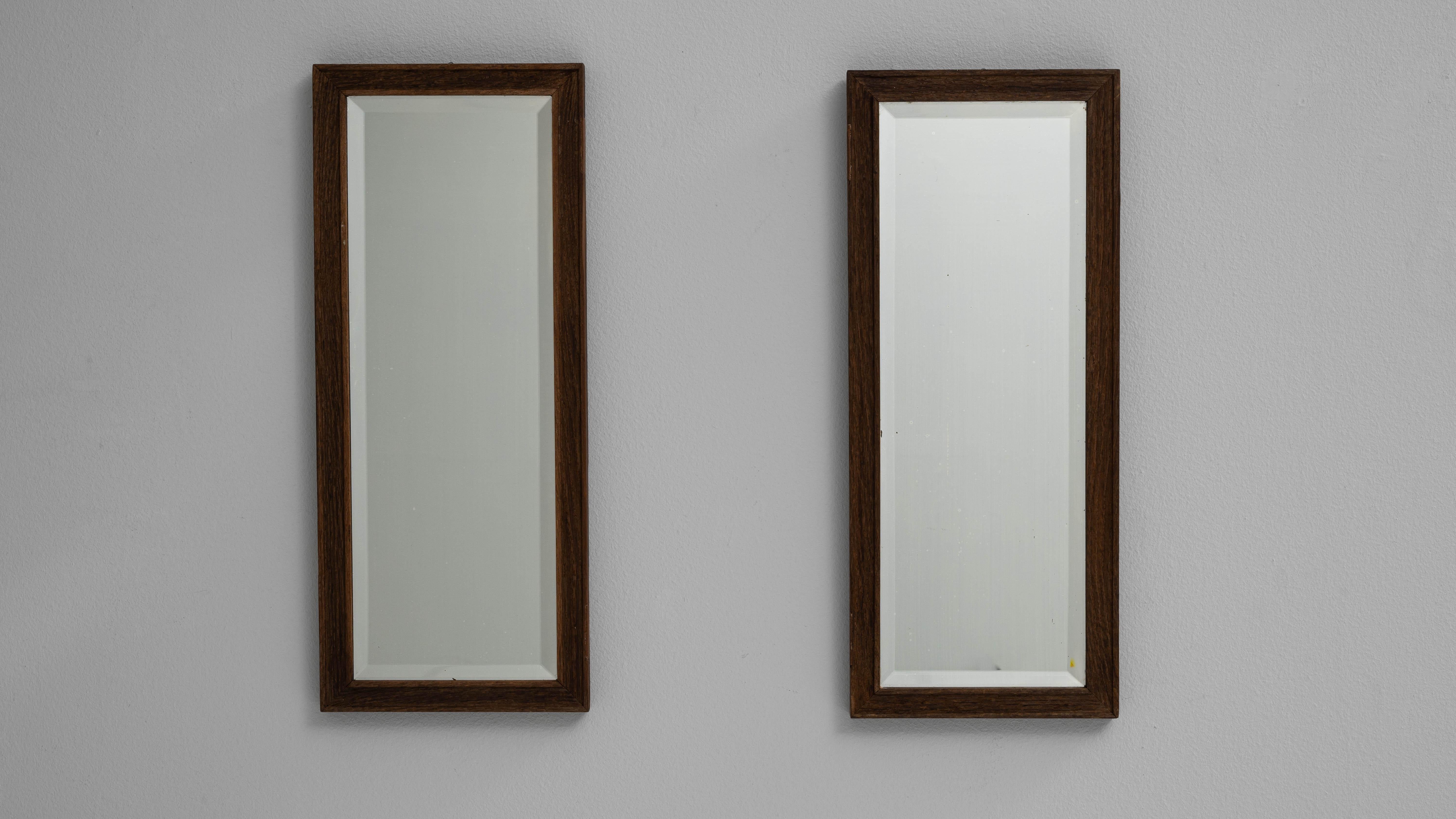 Coppia di specchi francesi in legno del 1900 in vendita 3