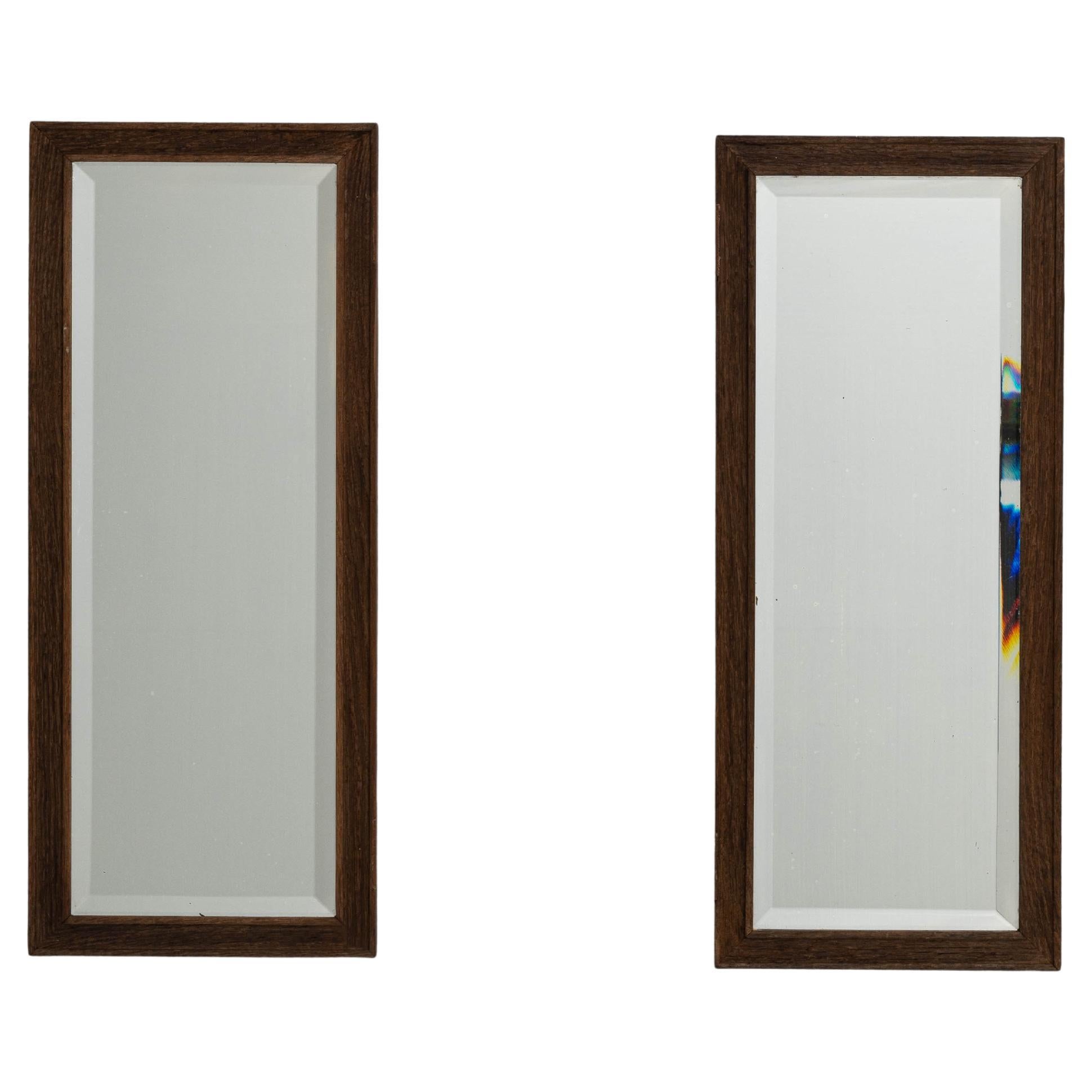 Coppia di specchi francesi in legno del 1900