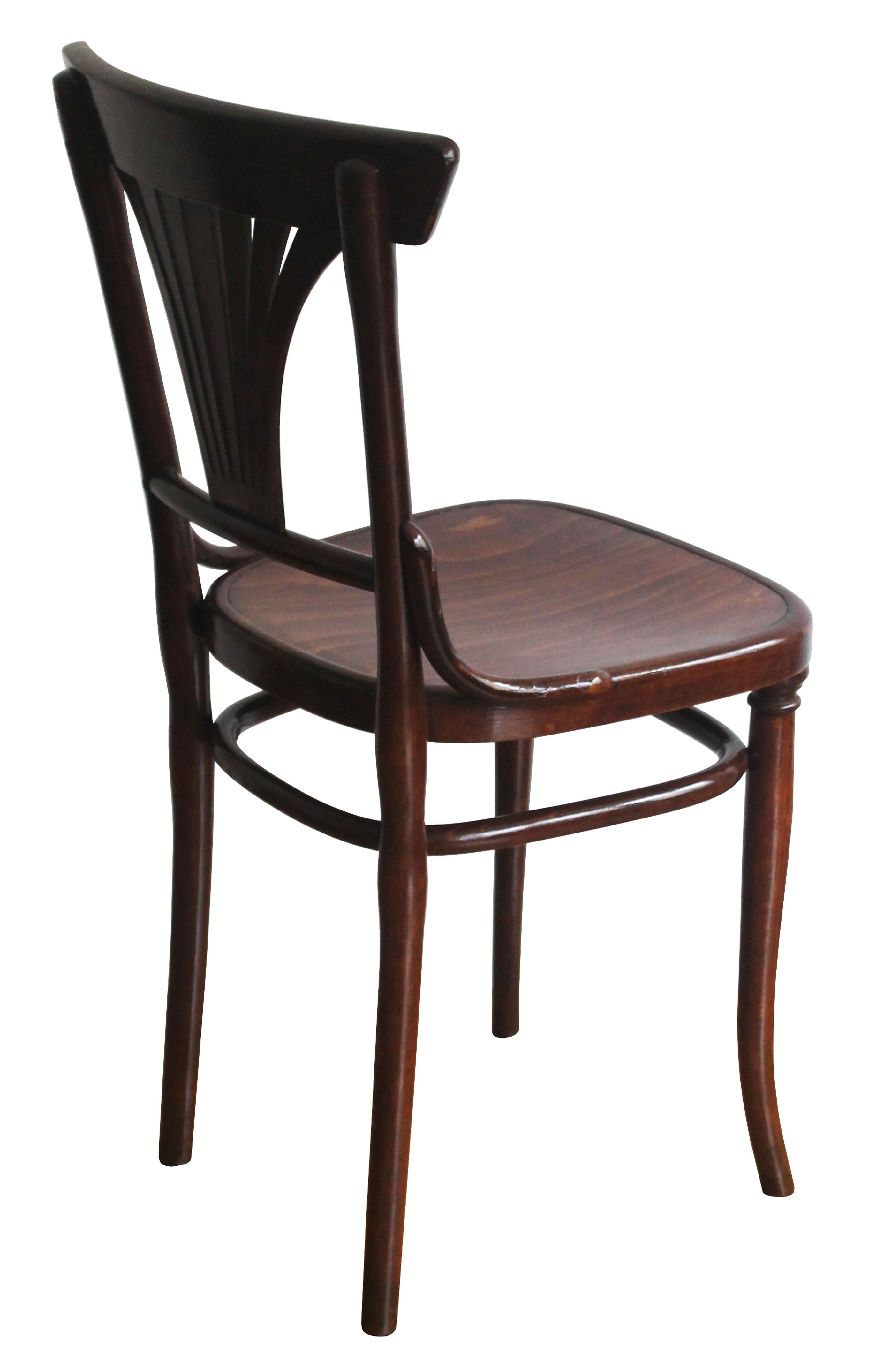 Austrian Pair of 1910's dining chairs model no.221 by Gebrüder Thonet For Sale