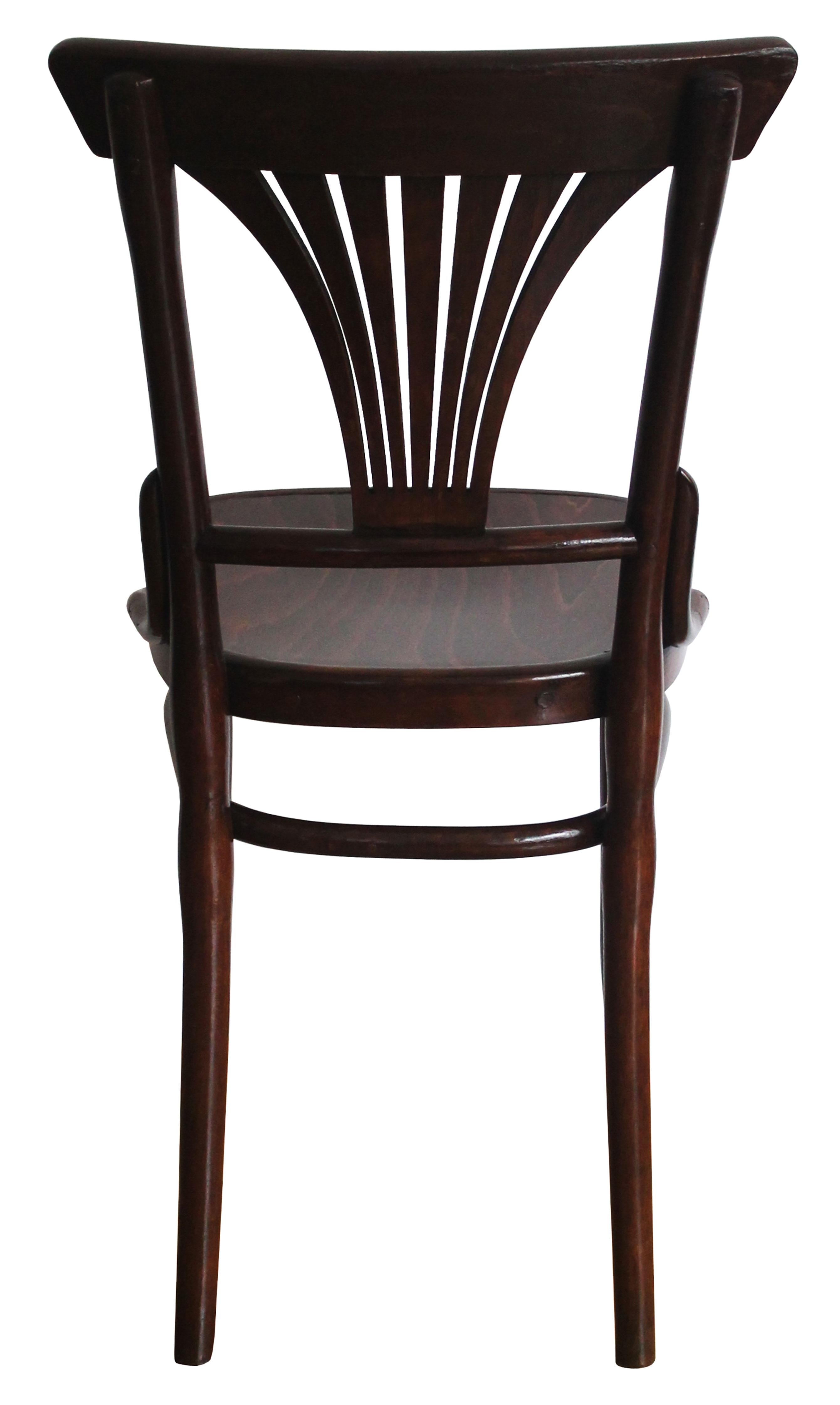 Lacquered Pair of 1910's dining chairs model no.221 by Gebrüder Thonet For Sale