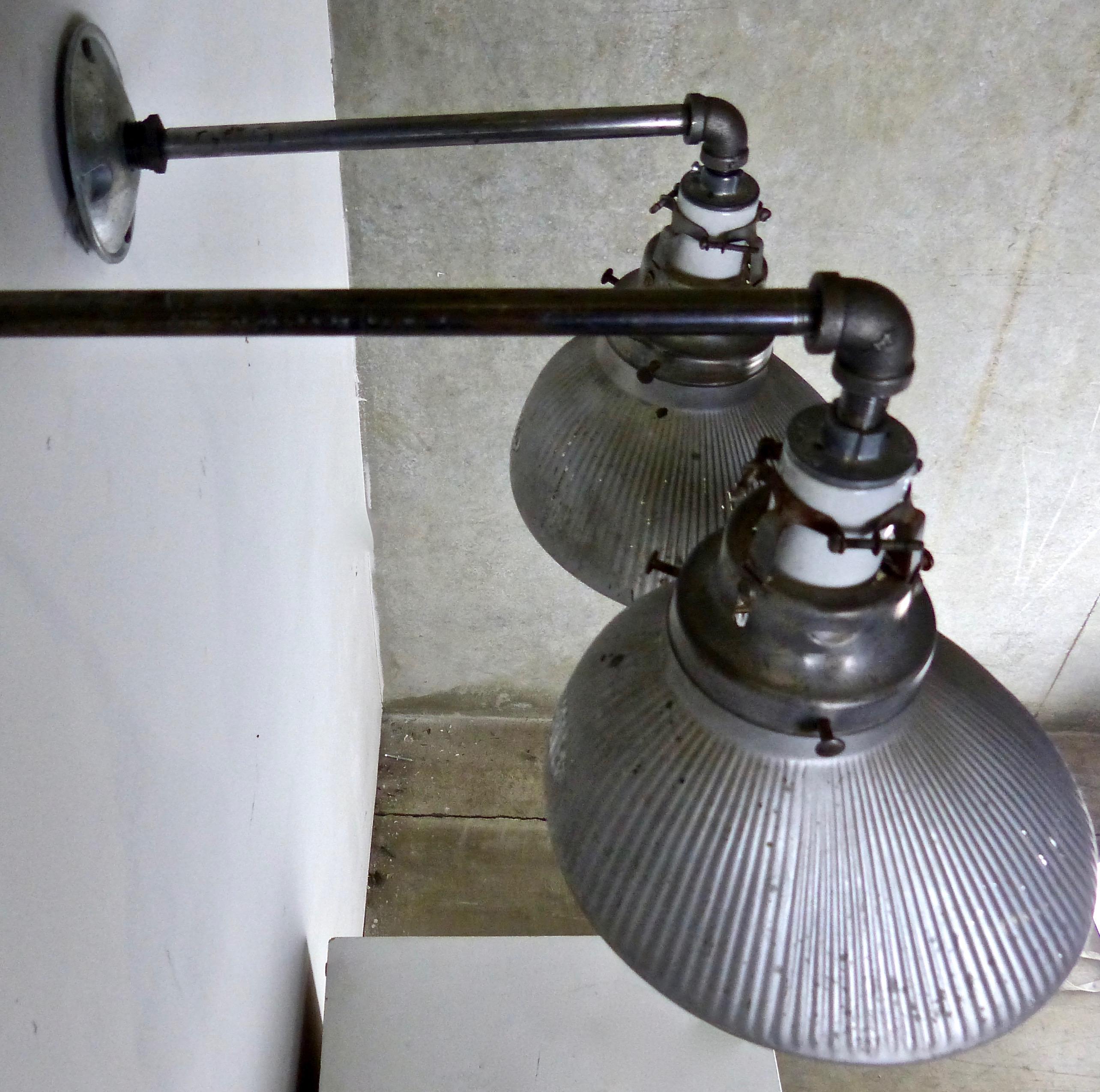 American Pair of 1920 Mercury X-Ray Wall-Mounted Lights by Curtis Lighting Co.