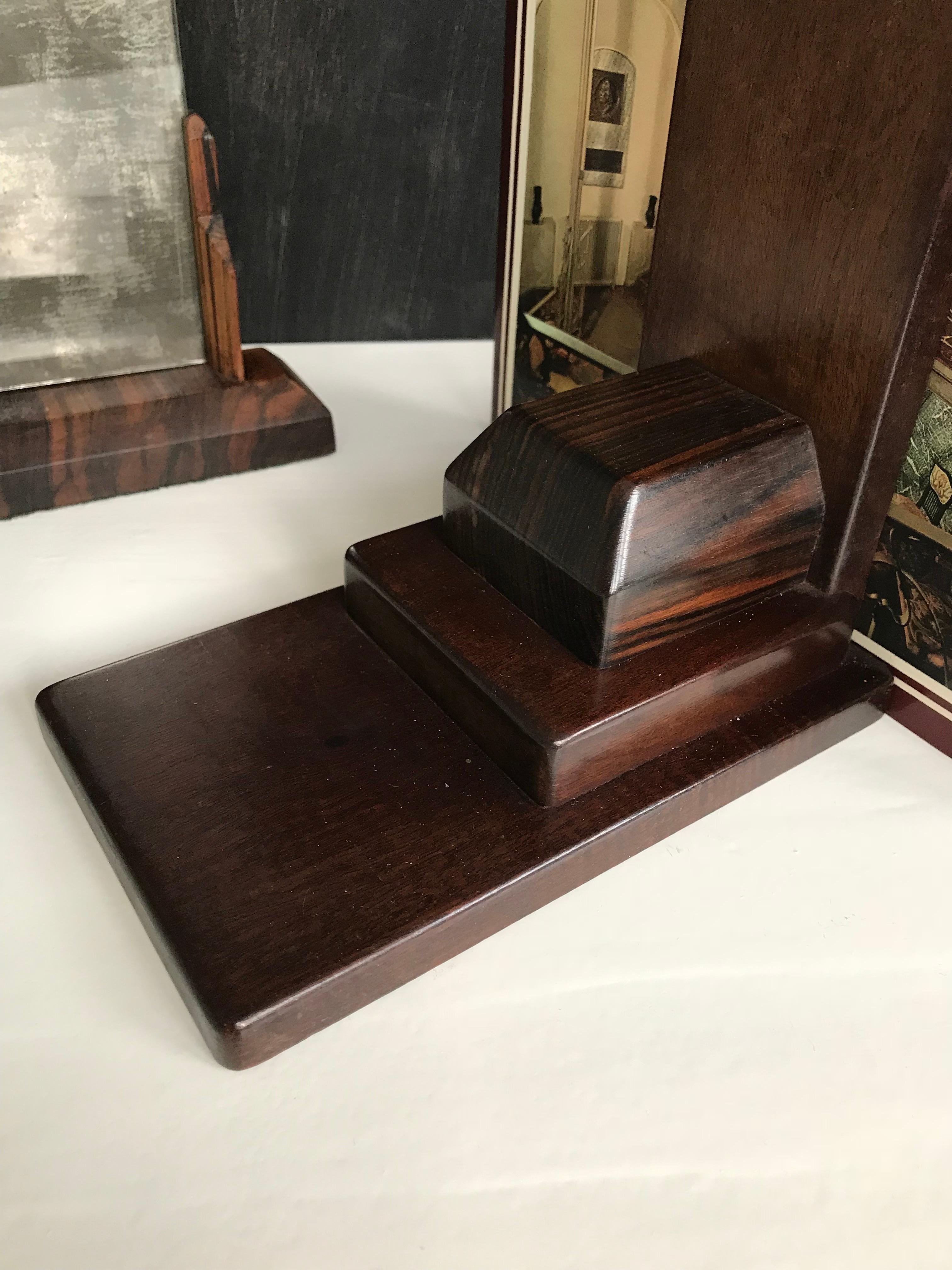 Pair of 1920s Amsterdam School Solid Hardwood Large Bookends For Sale 13