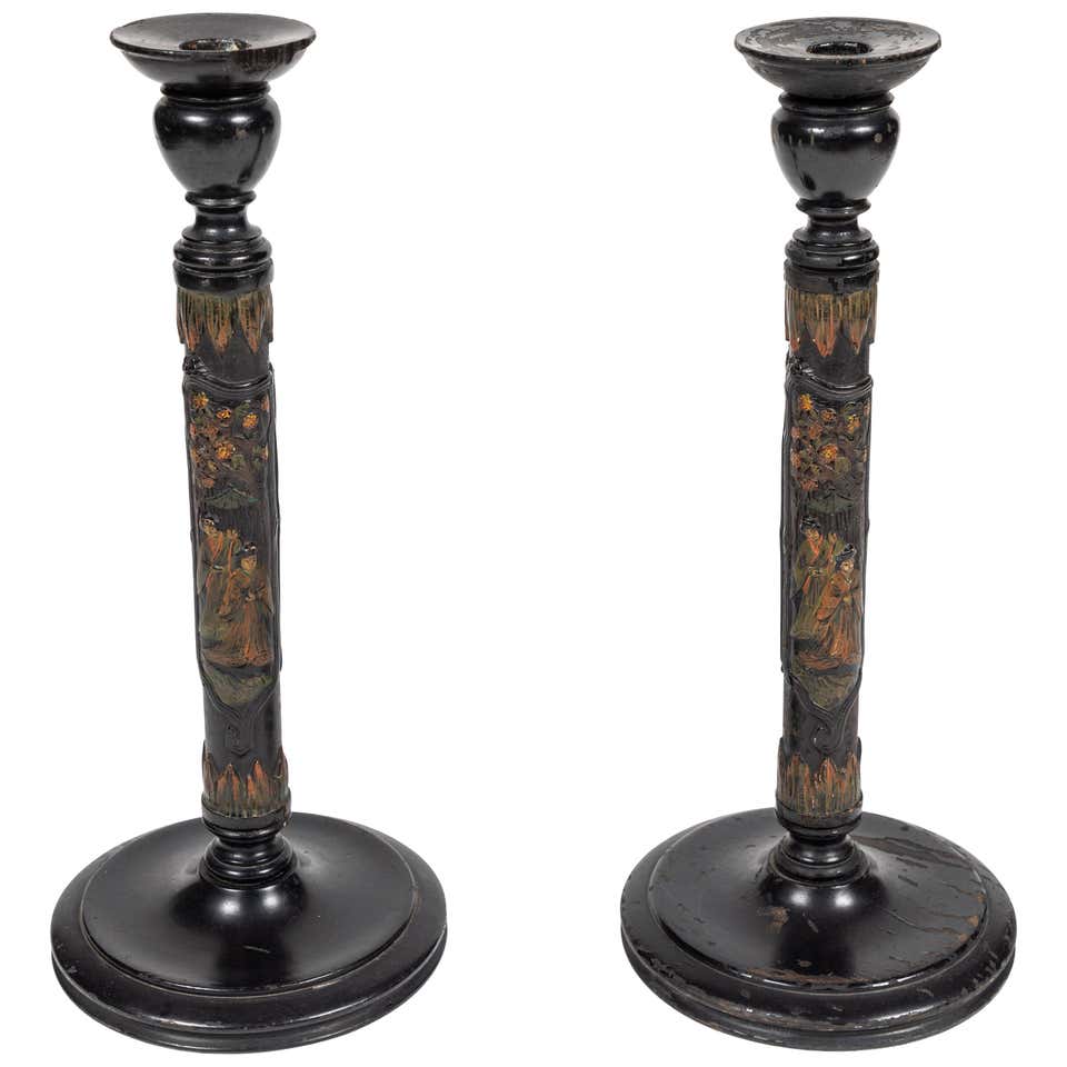 Antique Wood Candle Holders - 23 For Sale on 1stDibs