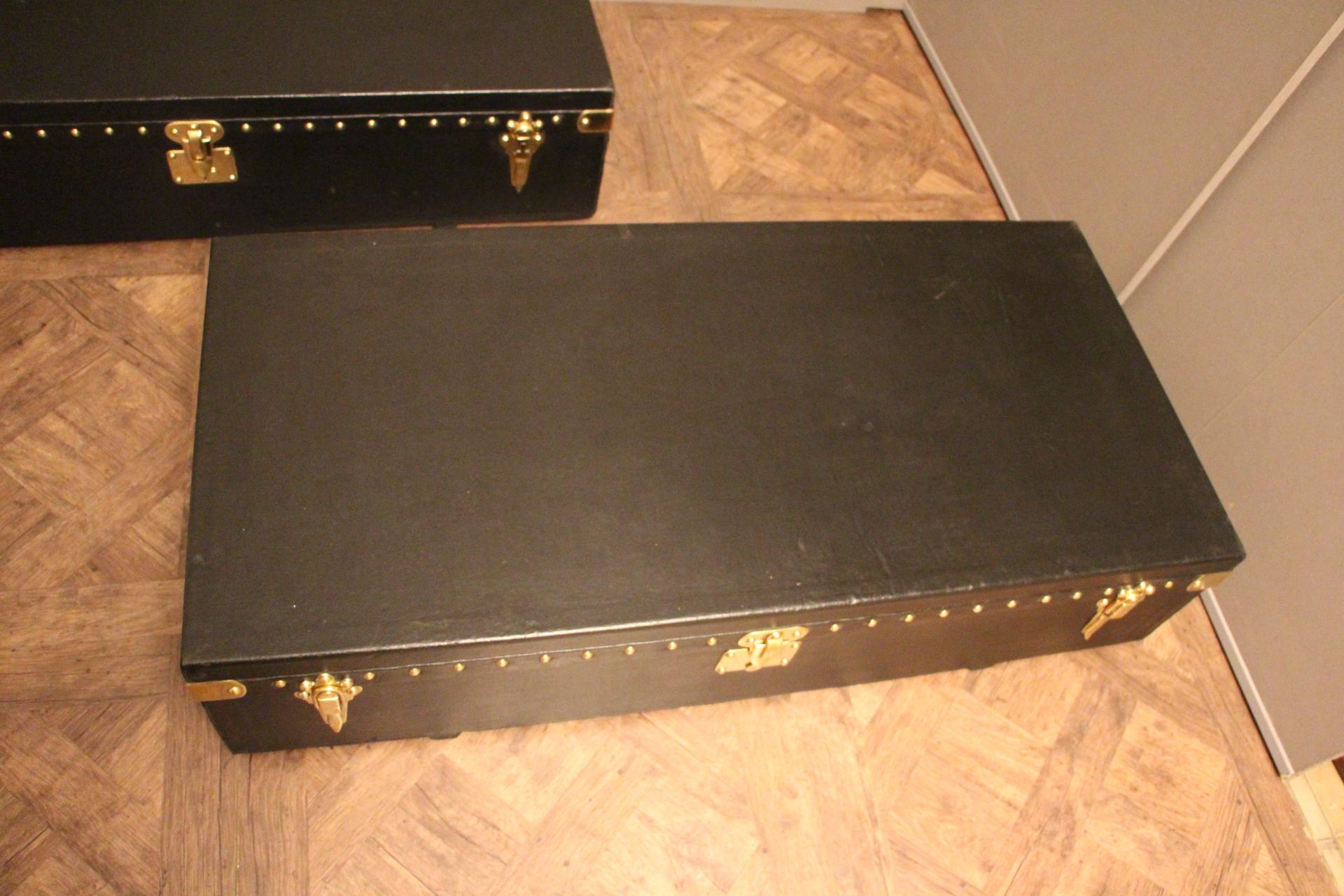 Pair of 1920s Black Louis Vuitton Auto Trunk 2