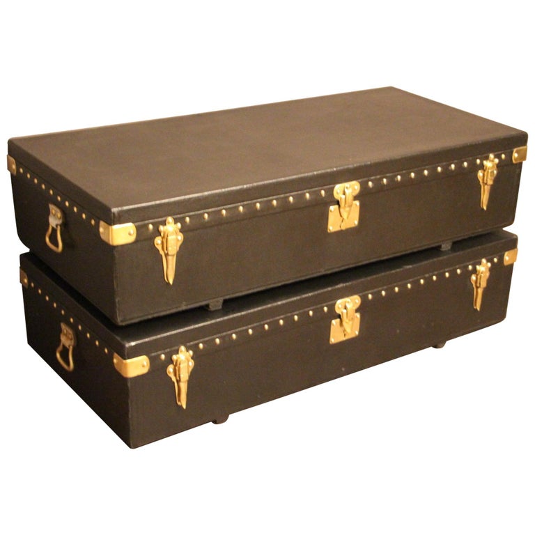 Pair of 1920s Black Louis Vuitton Auto Trunk For Sale at 1stdibs
