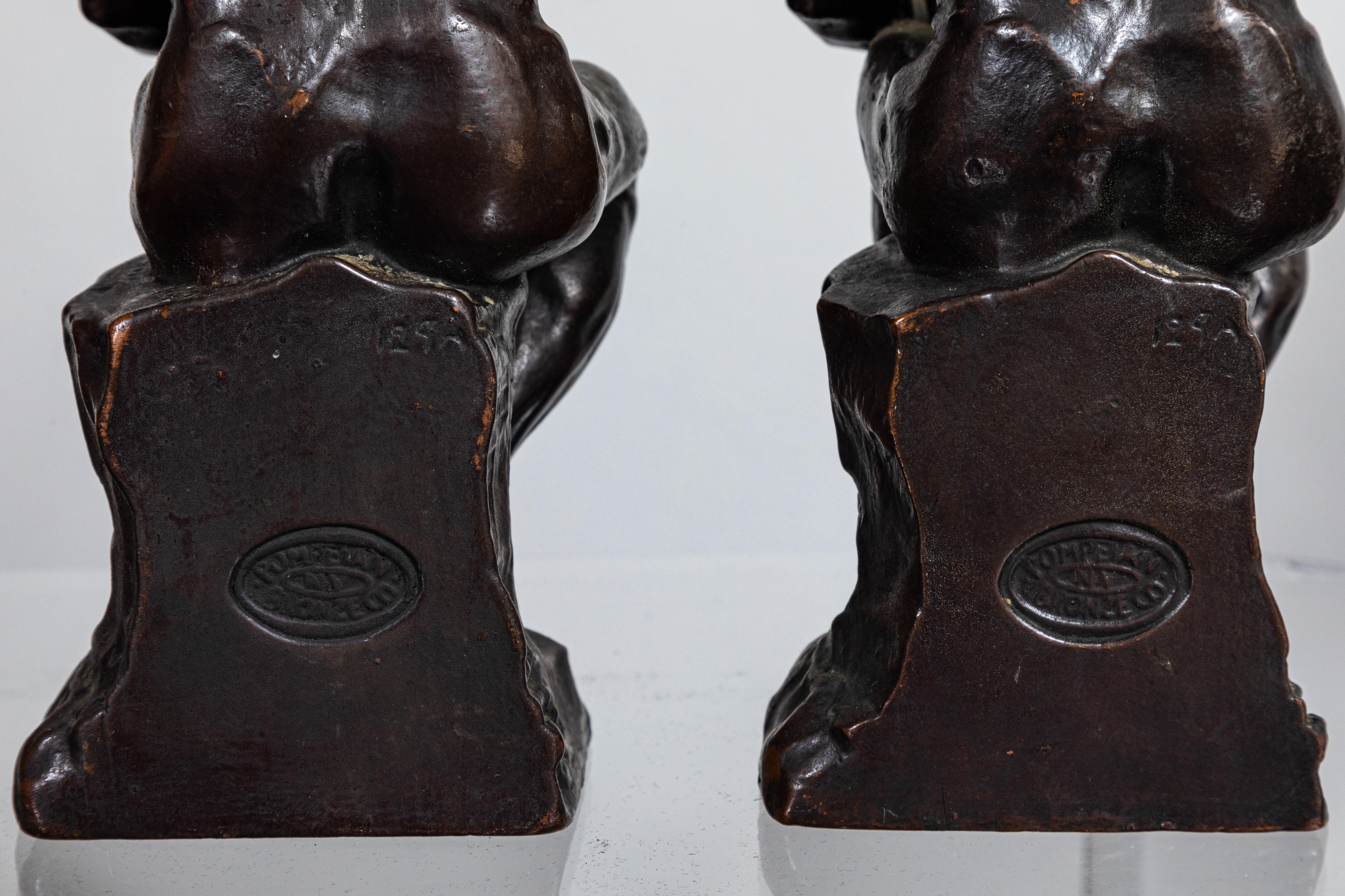 pompeian bronze bookends
