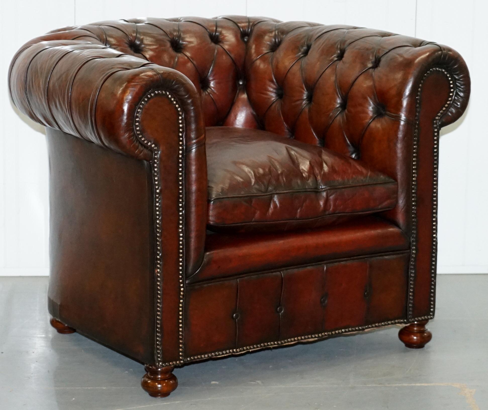 Wimbledon-Furniture

Wimbledon-Furniture is delighted to offer for sale this rare pair of vintage, circa 1920s Chesterfield fully restored Cigar brown leather club armchairs with feather filled cushions

Please note the delivery fee listed is
