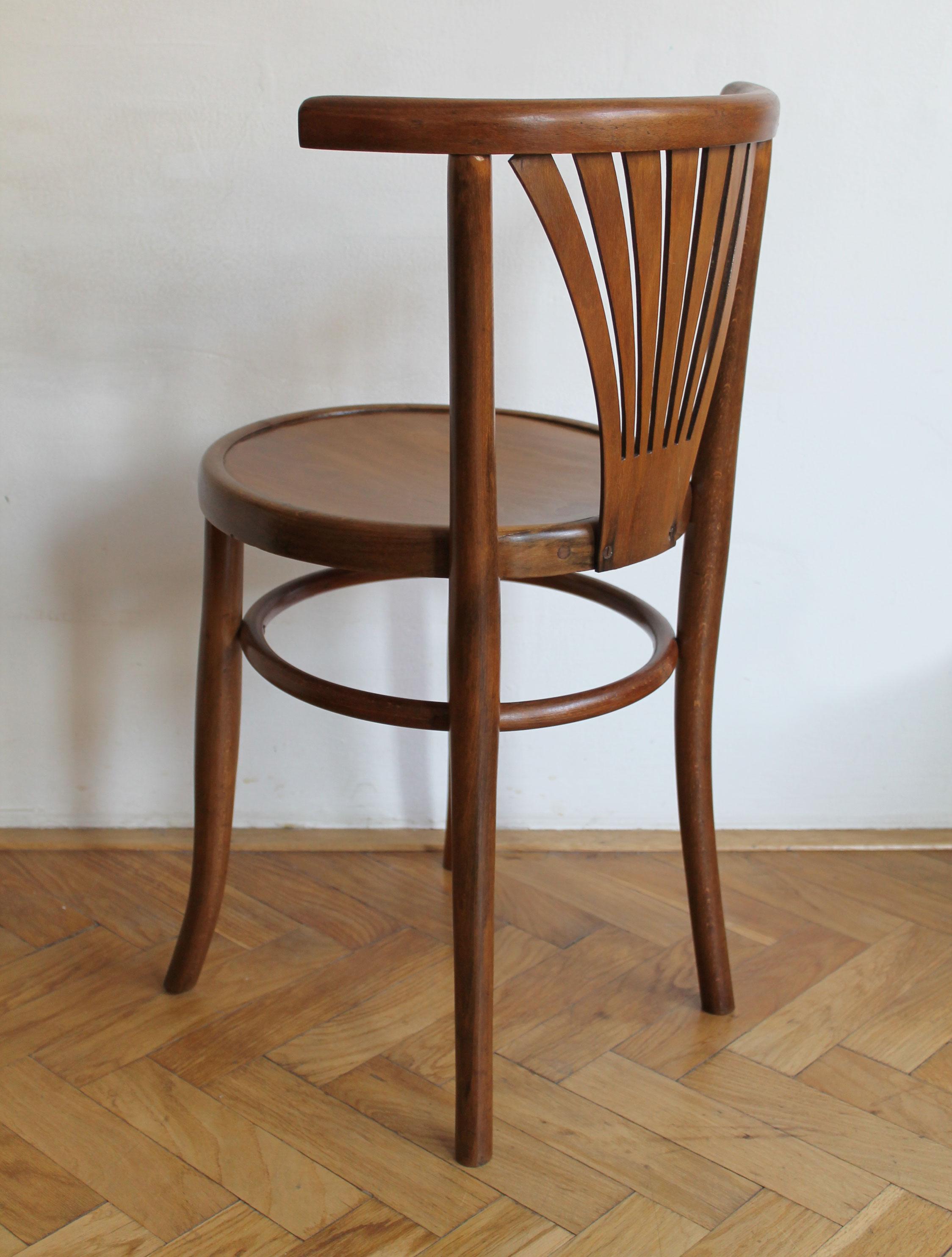 Pair of 1920's dining chairs by Ungvar Uzhorod  For Sale 6