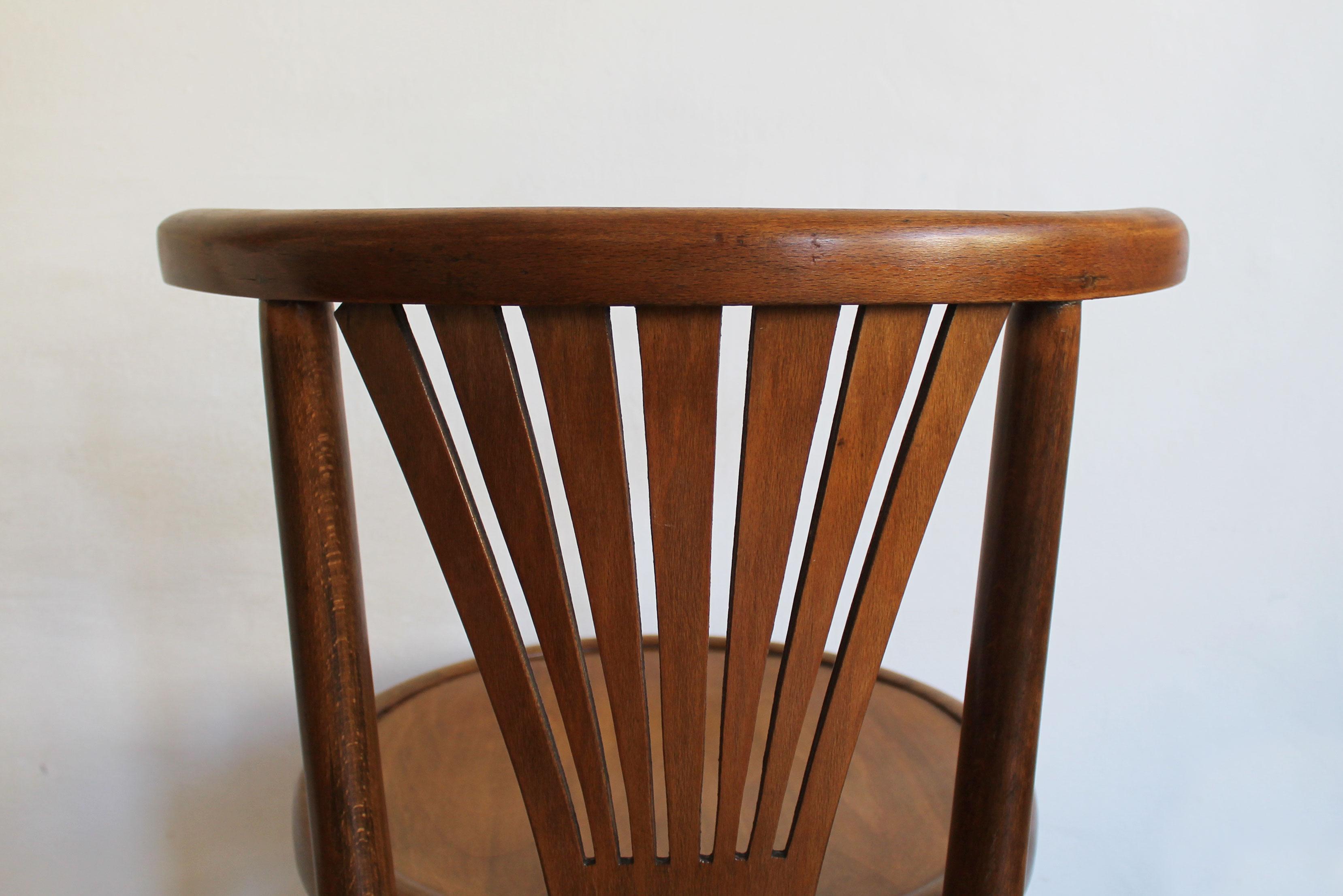 Pair of 1920's dining chairs by Ungvar Uzhorod  For Sale 7