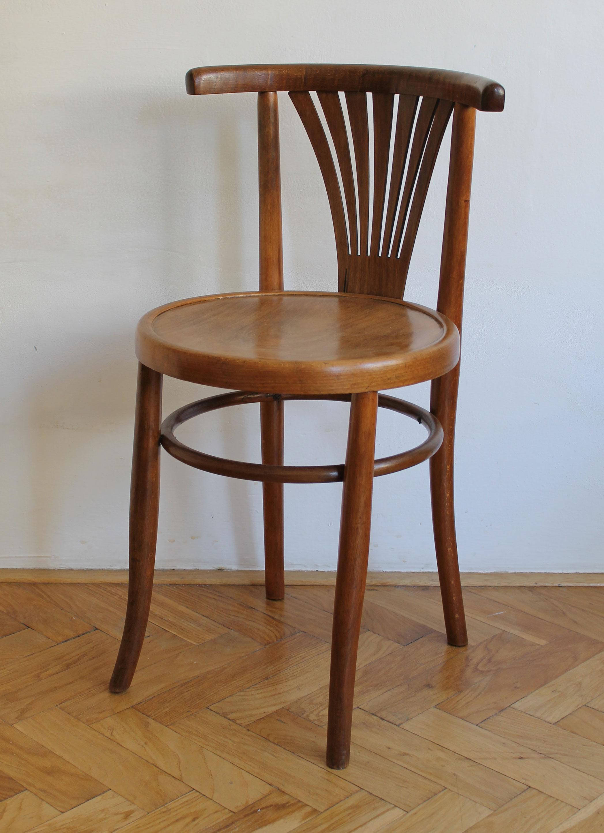 Art Nouveau Pair of 1920's dining chairs by Ungvar Uzhorod  For Sale