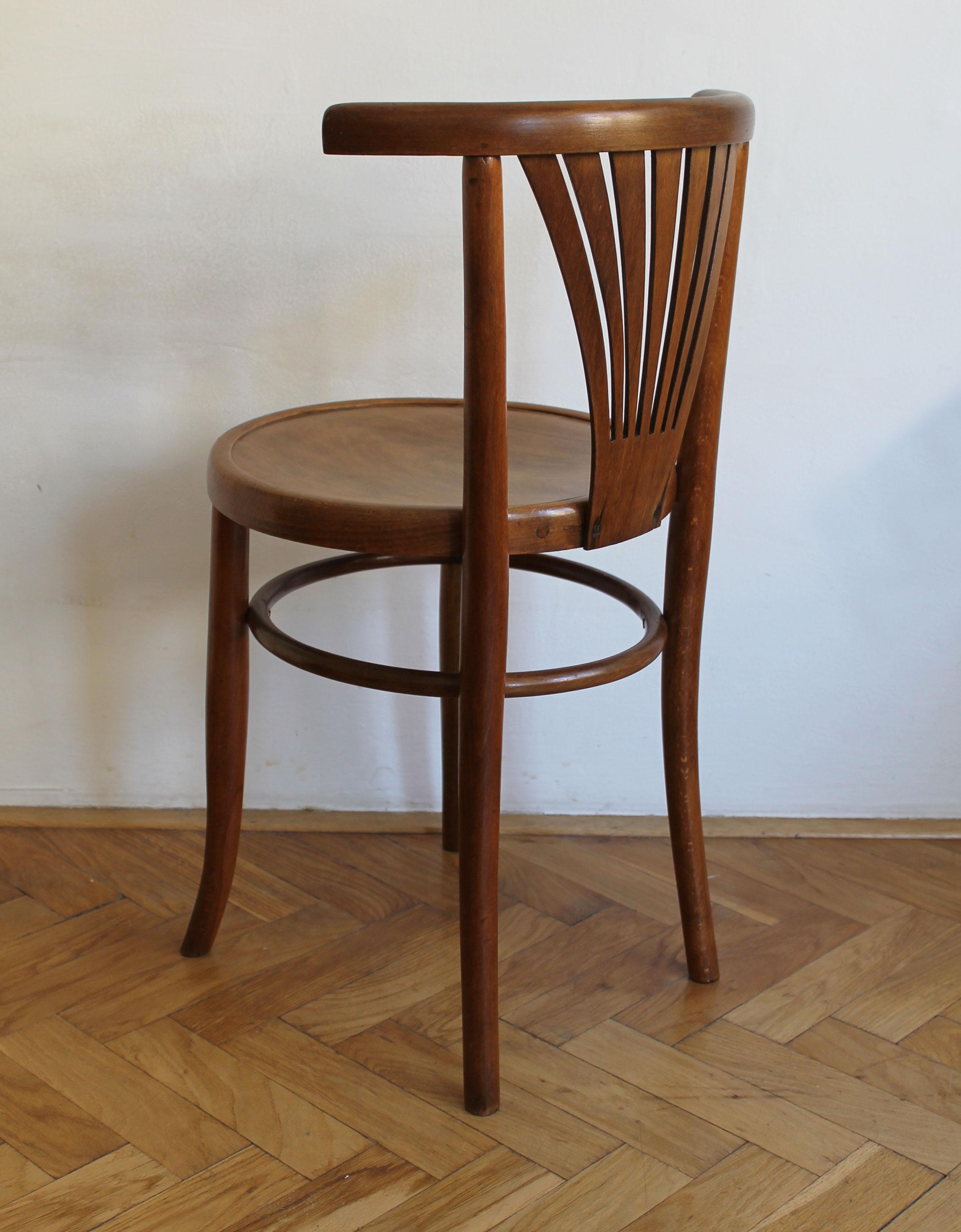 Hand-Crafted Pair of 1920's dining chairs by Ungvar Uzhorod  For Sale