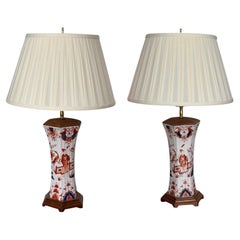 Pair of 1920s Dutch Delft-Style Lamps