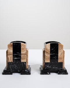 Pair Of 1920s French Art Deco Marble Desk Organizers