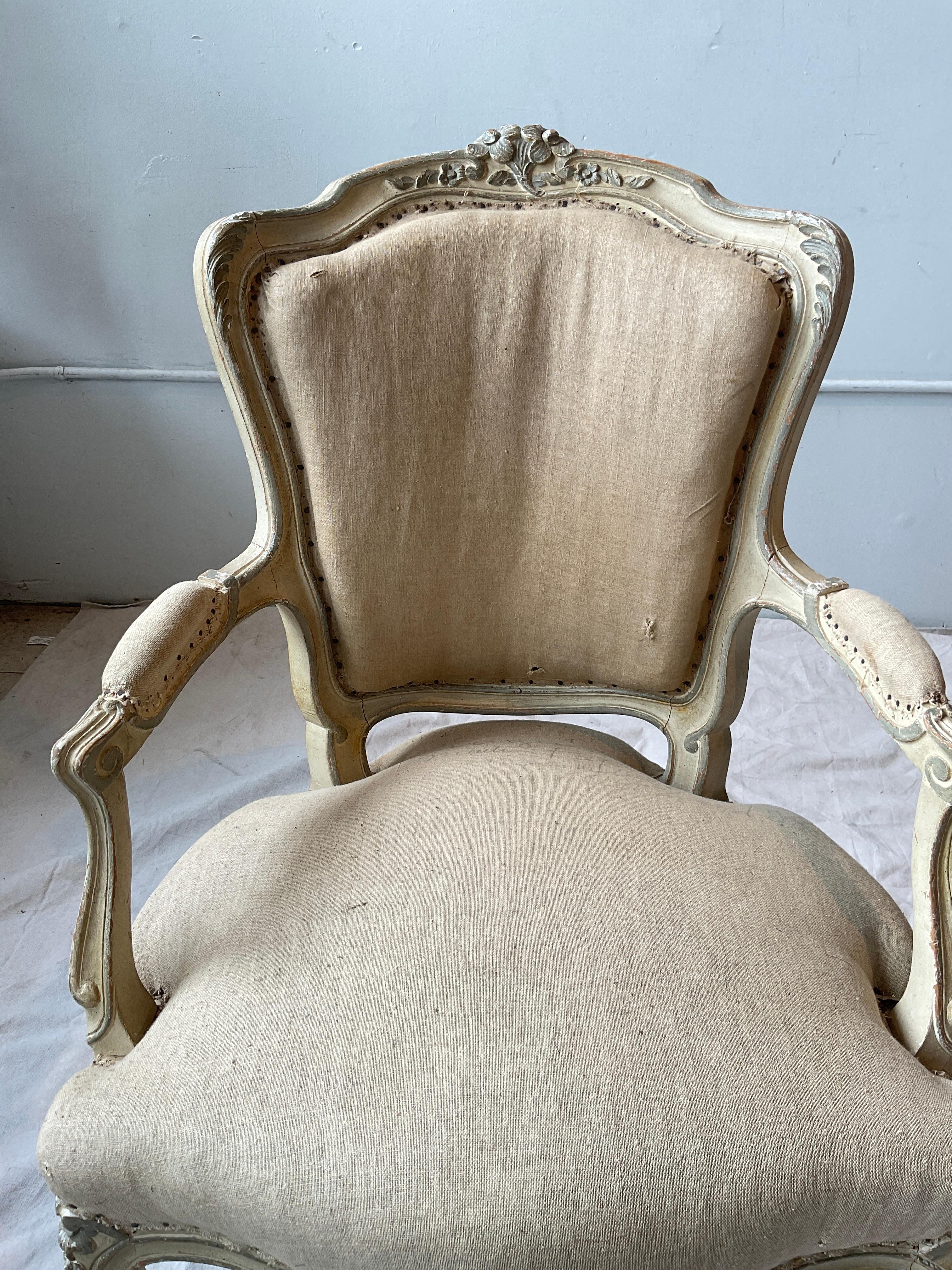 Pair of 1920s French Bergere  Chairs For Sale 3