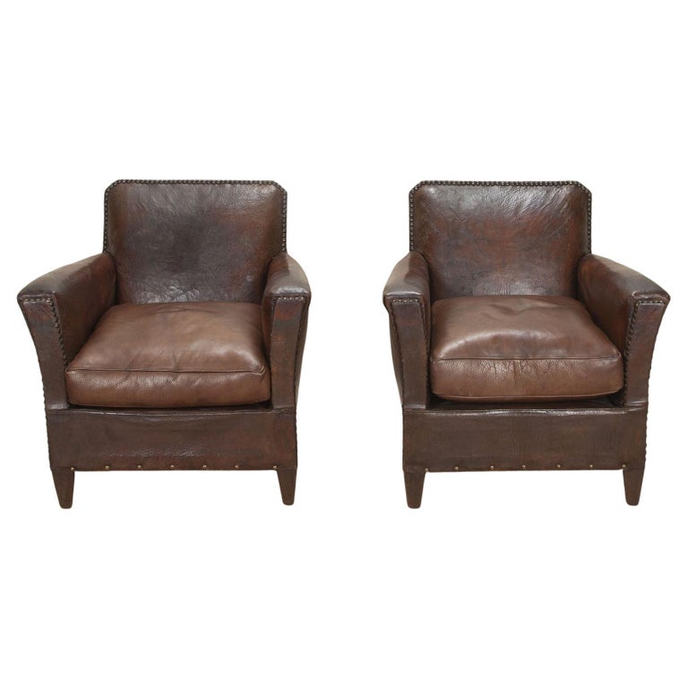 Art Deco Club Chairs 348 For Sale at 1stDibs art deco leather