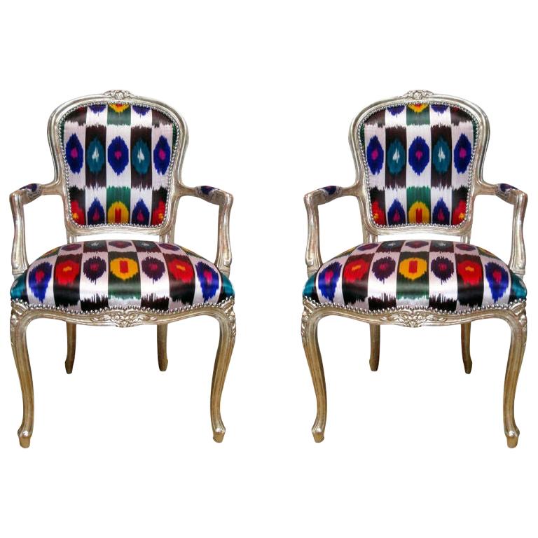 Pair of 1920s French Louis XV Style Armchairs For Sale