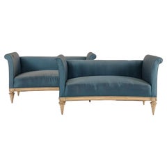 Pair of 1920s French Louis XVI Maison Jansen Style Settees