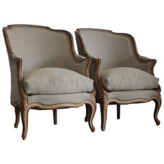 Pair of 1920s French Painted Armchairs