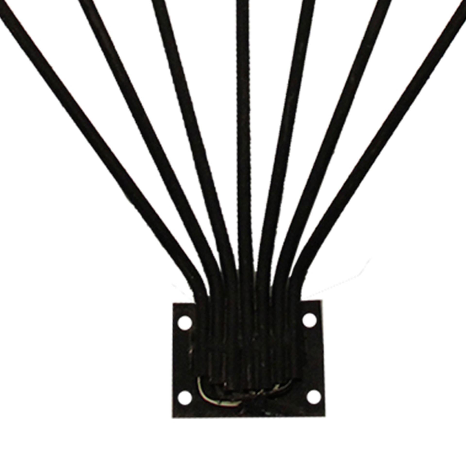 Paire d'appliques murales françaises des années 1920 - Fer noir artisanal avec 7 bras en vente 2