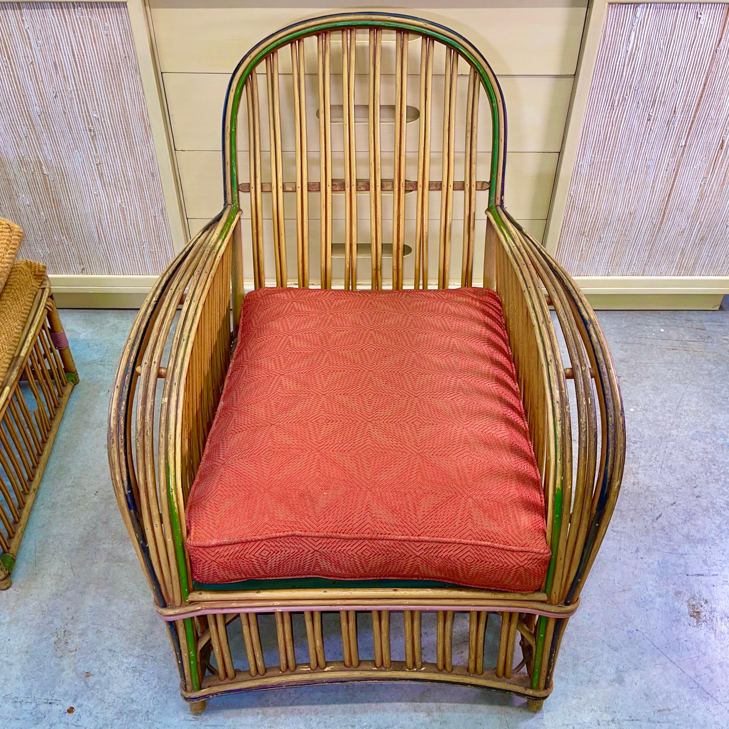 heywood wakefield rattan chair