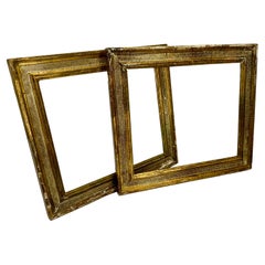 Antique Pair of 1920s Italian Florentine Gold Gilded Wood Art Frame