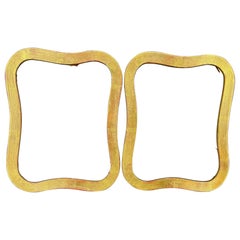 Pair of 1920s Italian Florentine Gold Gilded Wood Art Frames