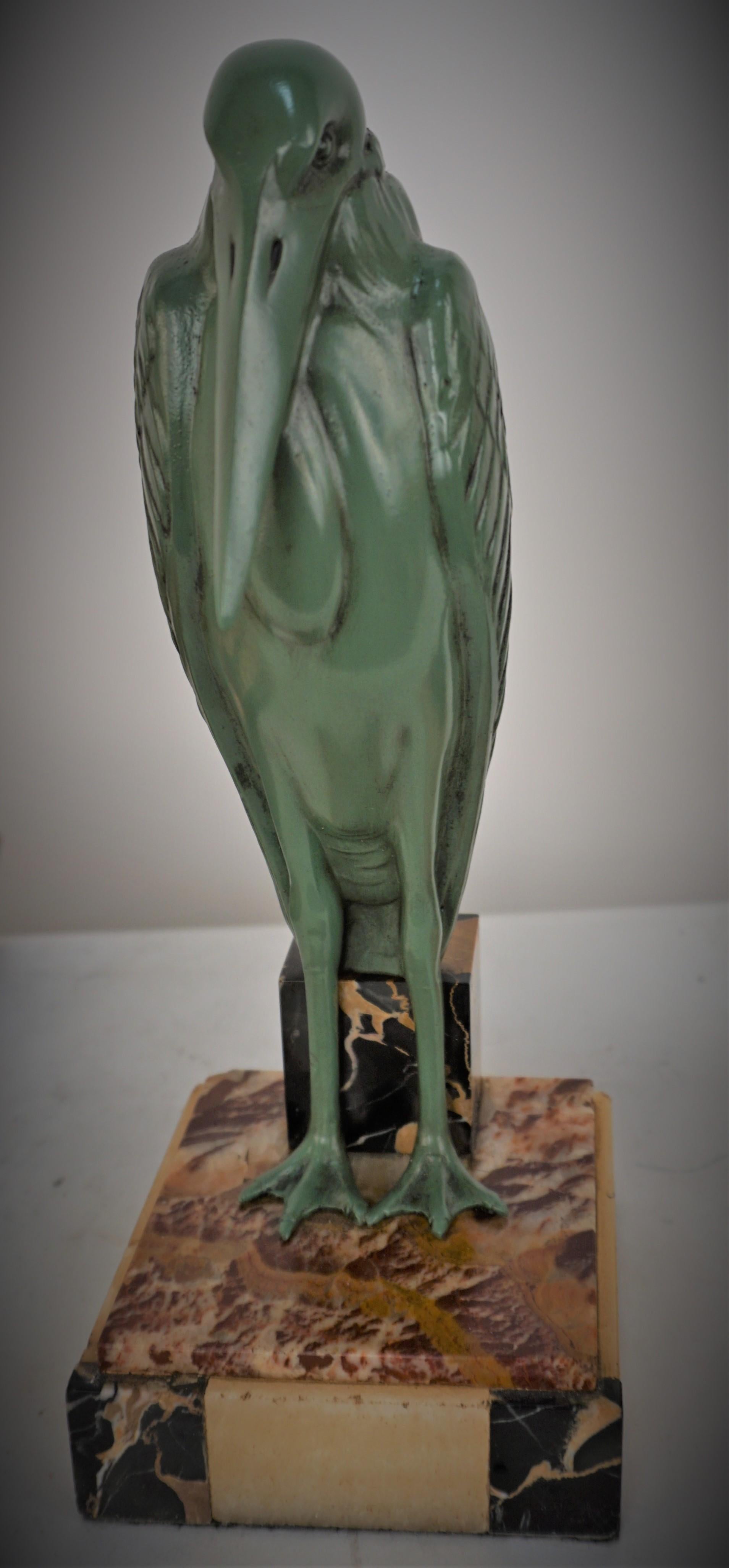 French Pair of 1920's Marabou Bookends in Style of Louis Albert Carvin