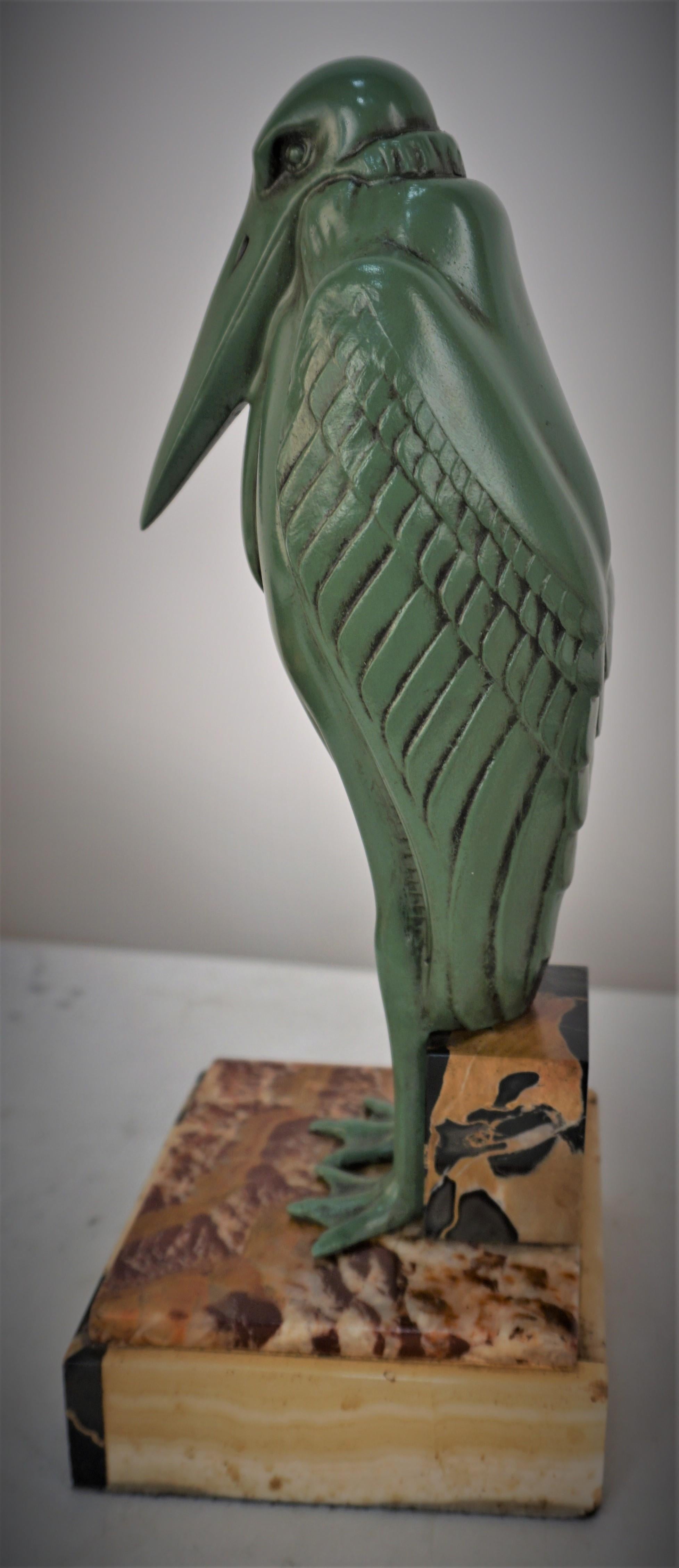 Pair of 1920's Marabou Bookends in Style of Louis Albert Carvin 1