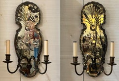 Pair of 1920s Mirrored Sconces