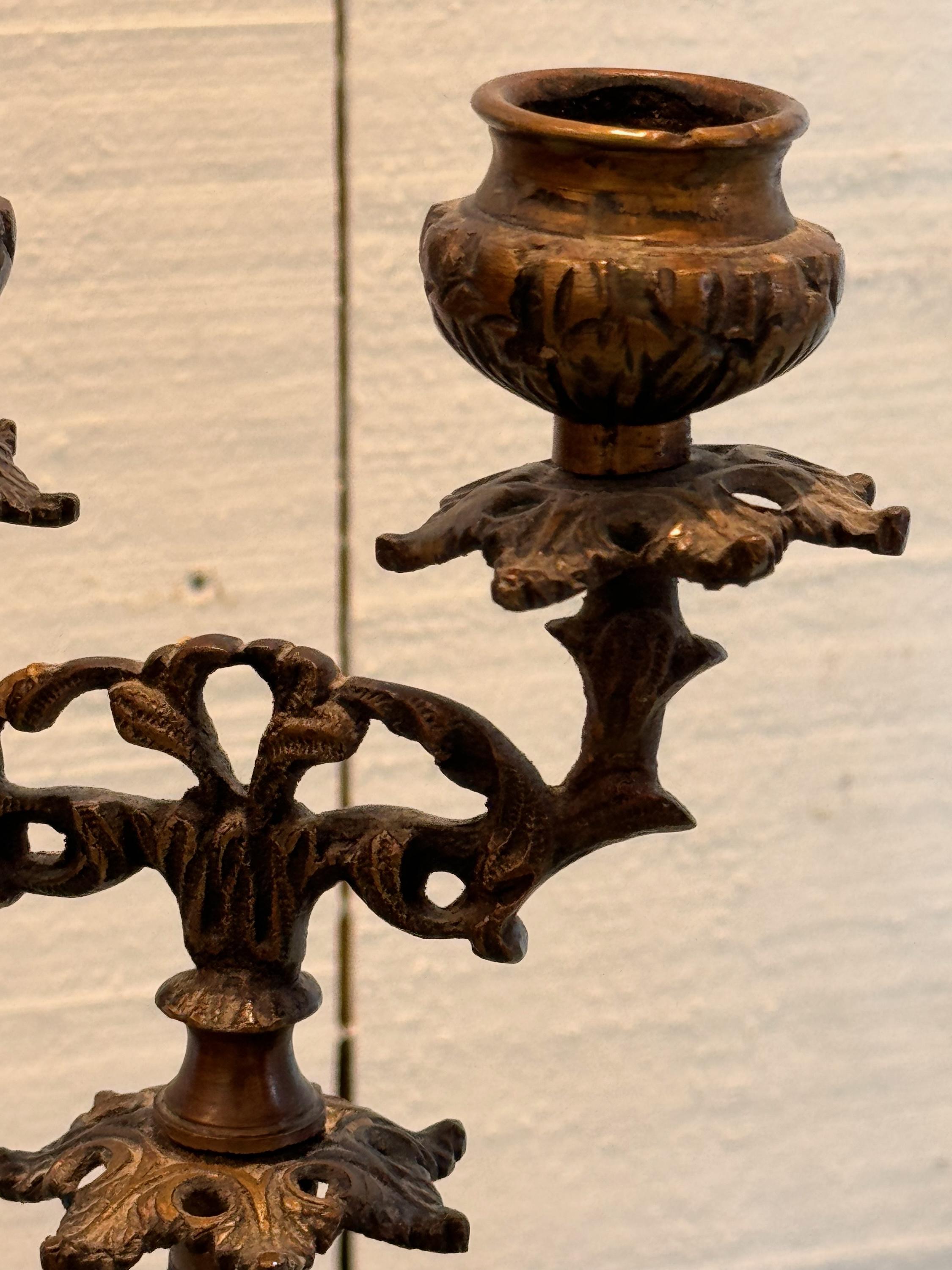 Pair of 1920s Monkey Candelabras 3