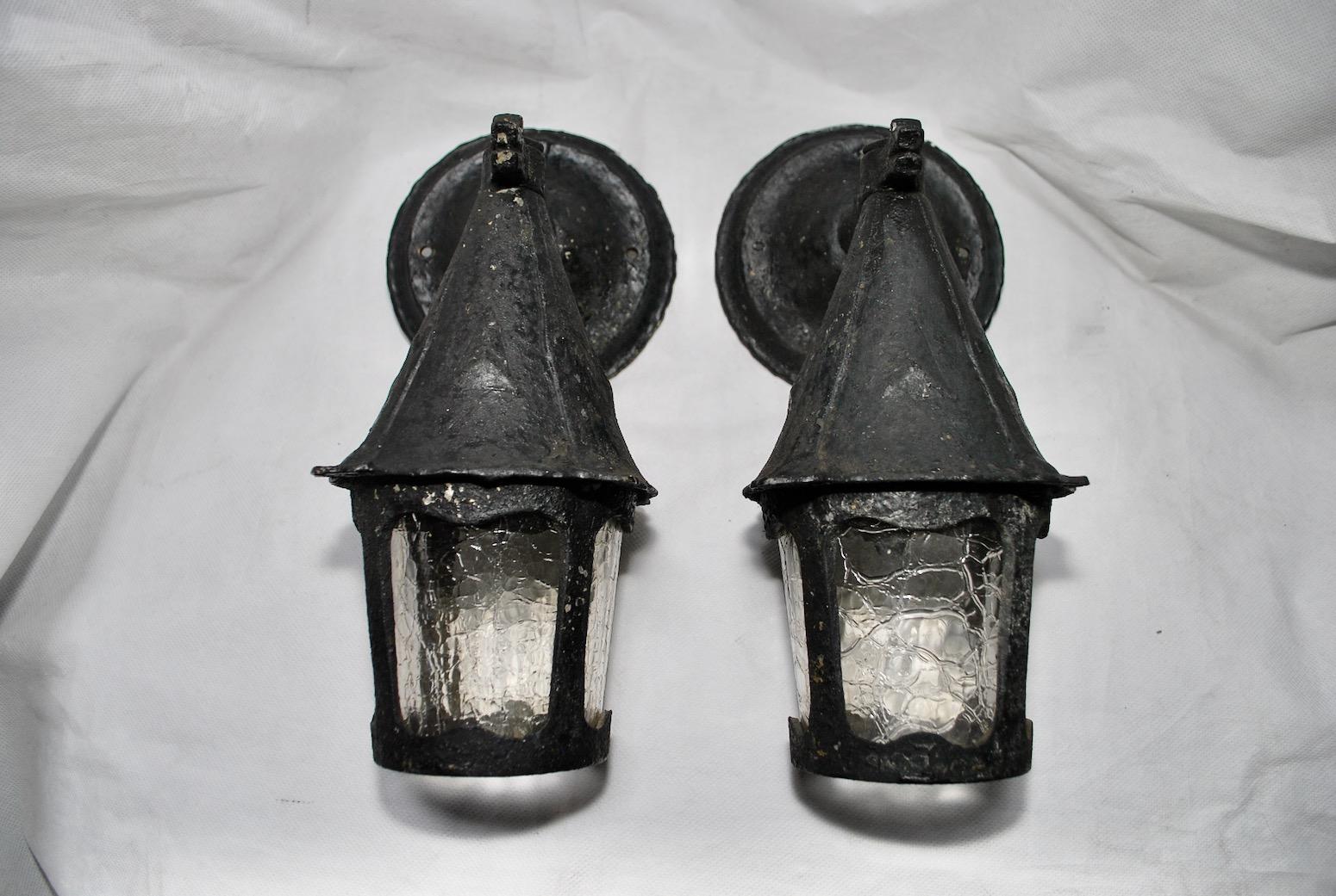 A nice pair of 1920s outdoor sconces.

  